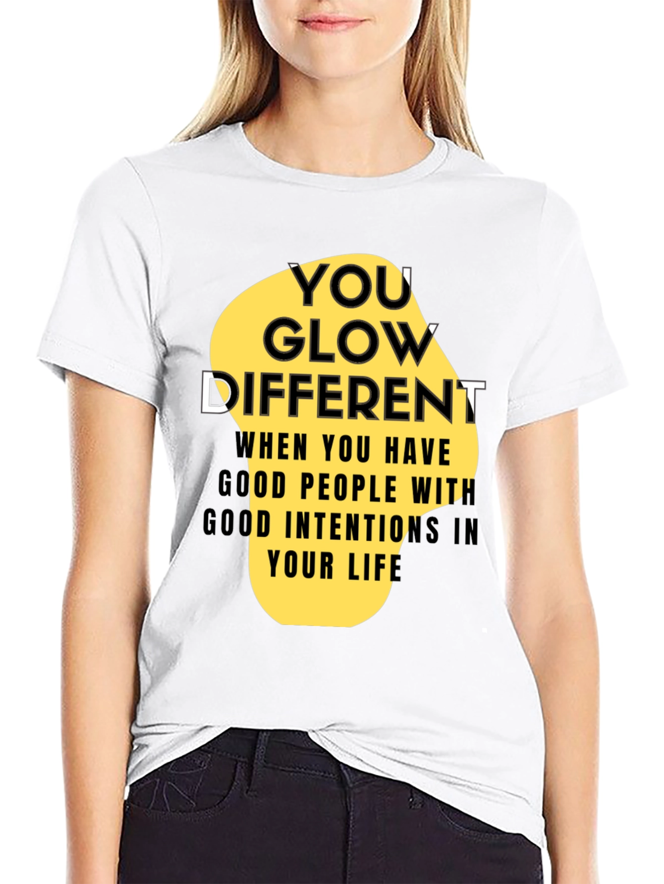 You Glow Different Black Graphic Tee