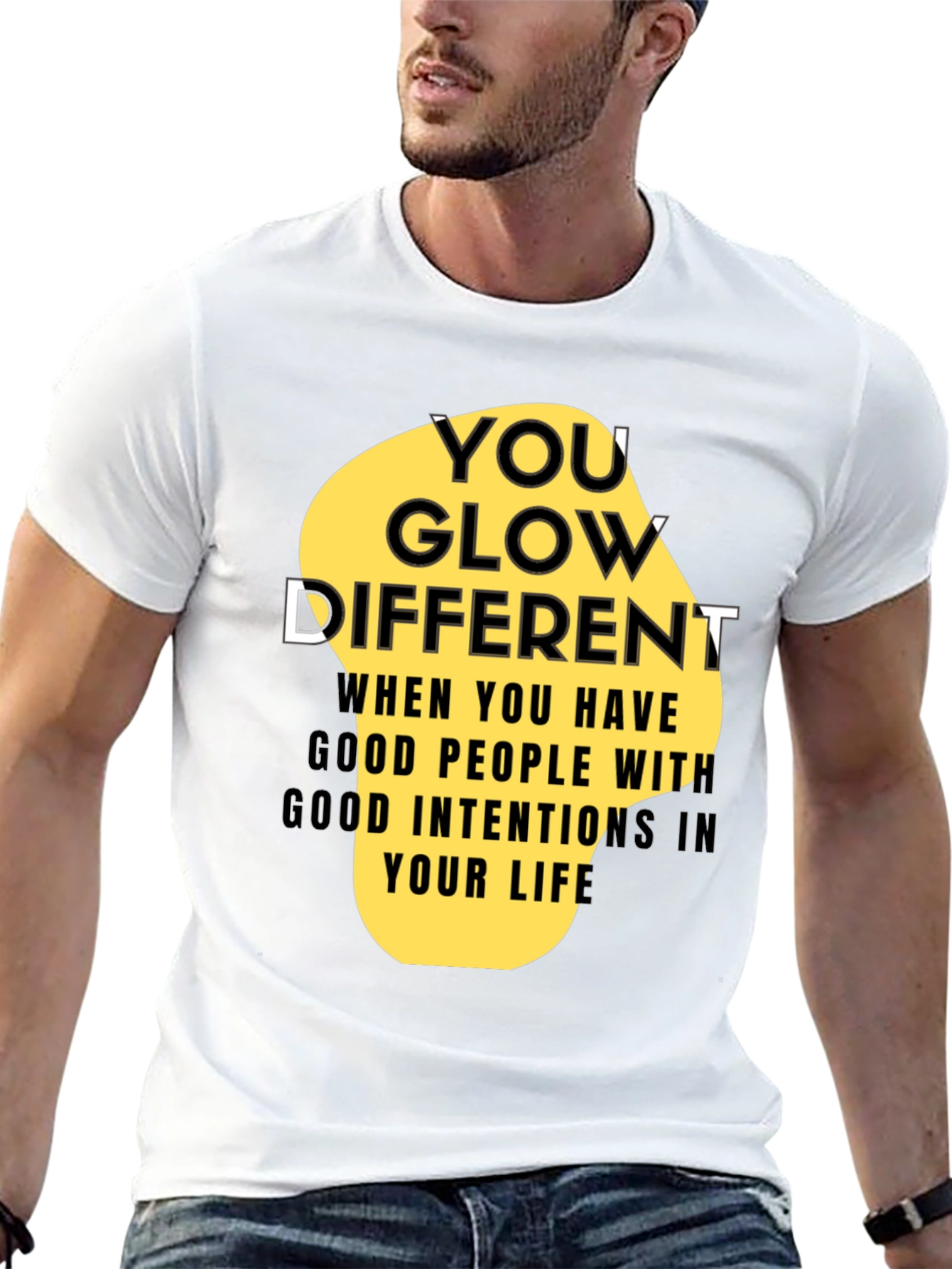 You Glow Different Black Graphic Tee