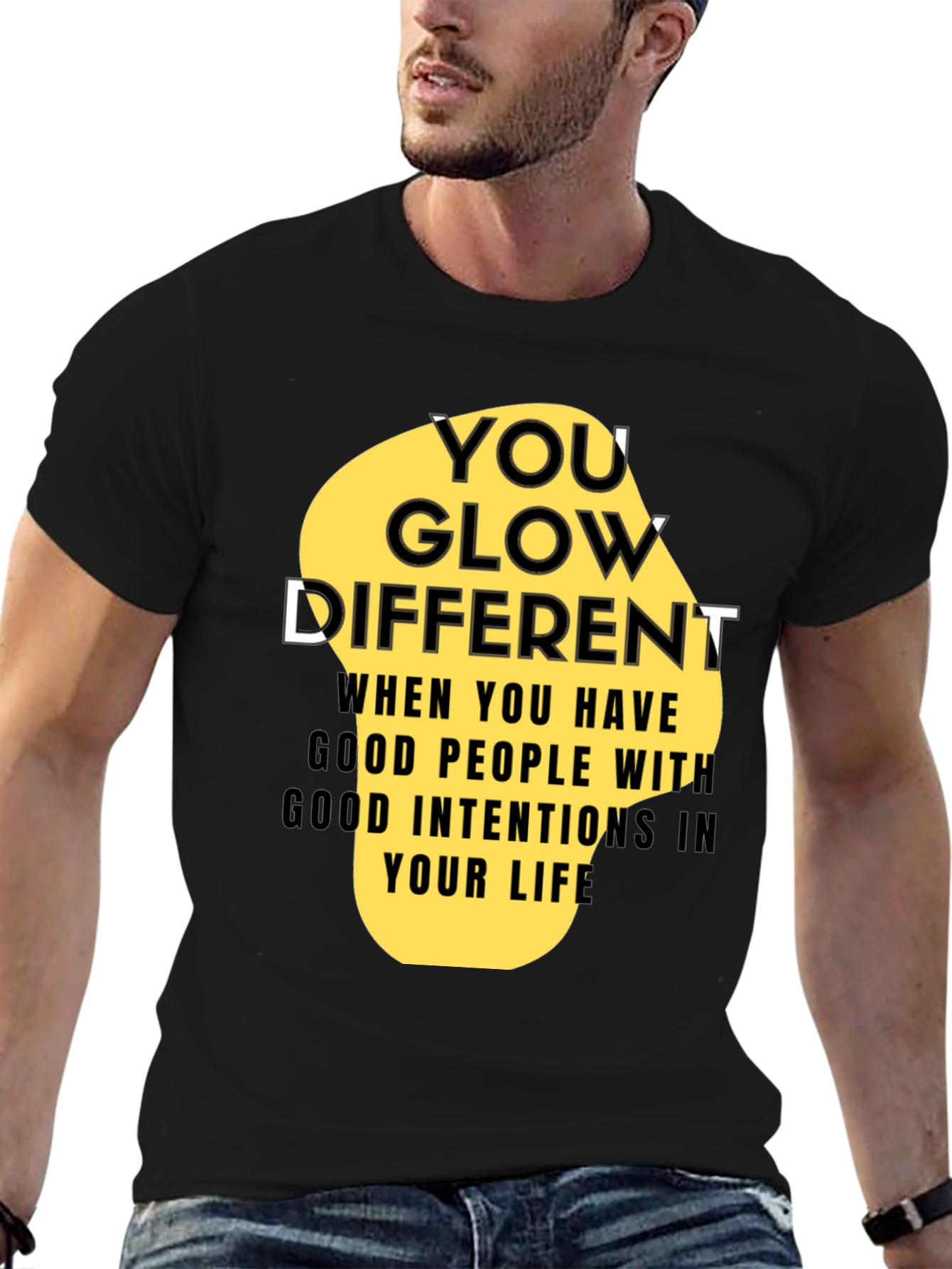 You Glow Different Black Graphic Tee
