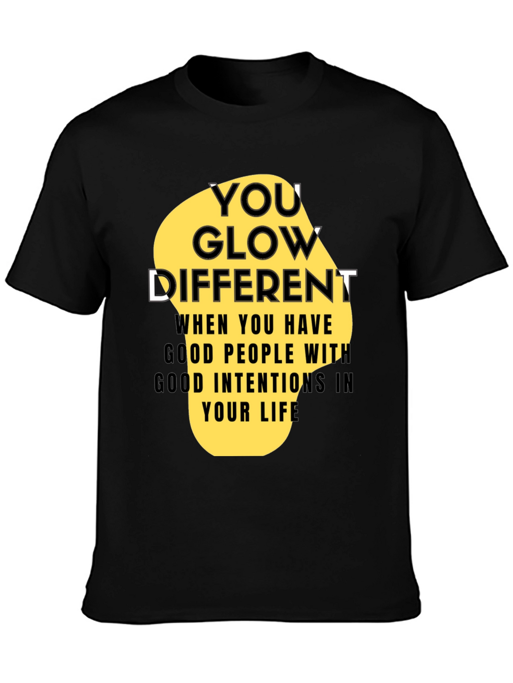 You Glow Different Black Graphic Tee