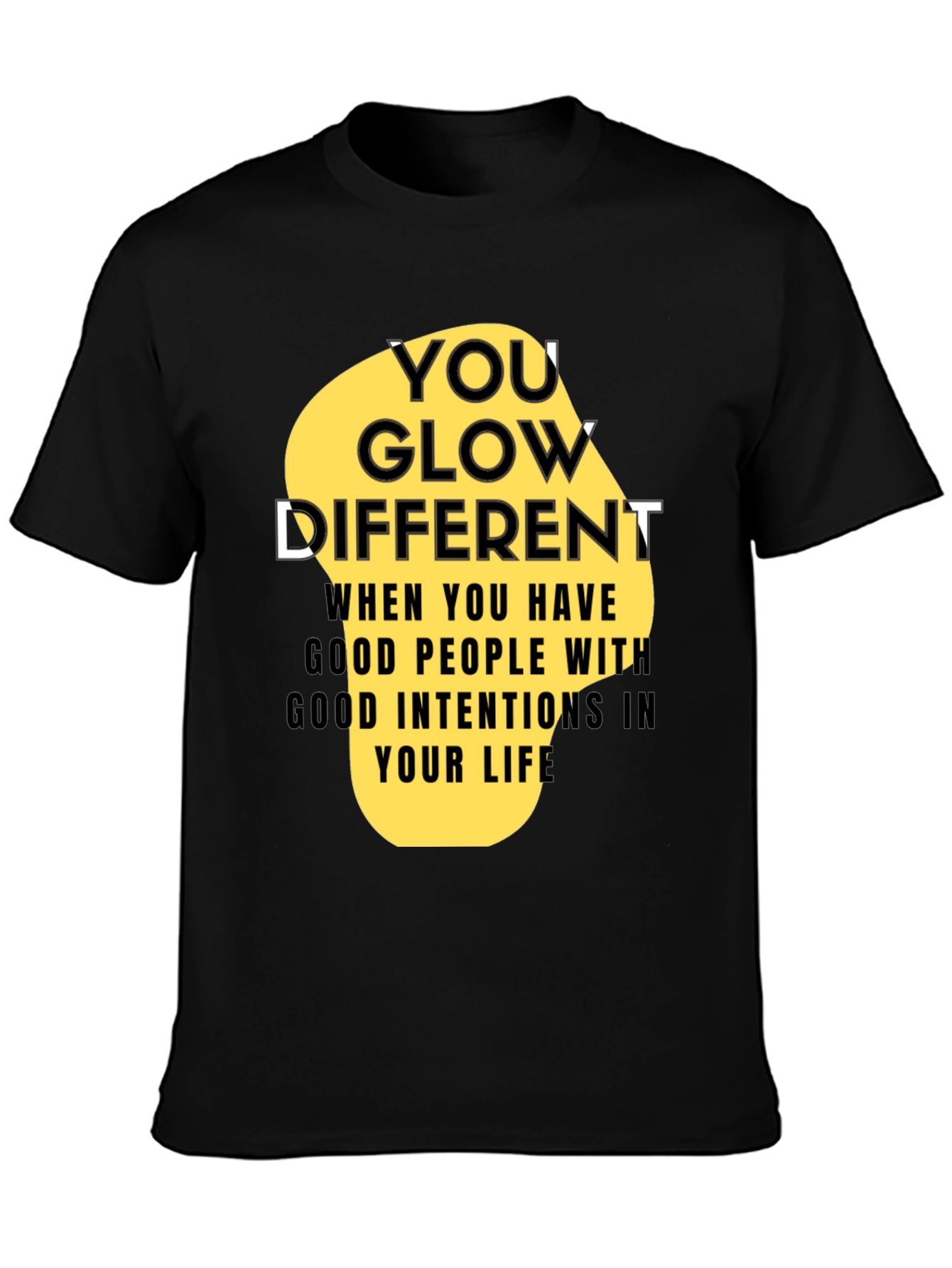 You Glow Different Black Graphic Tee