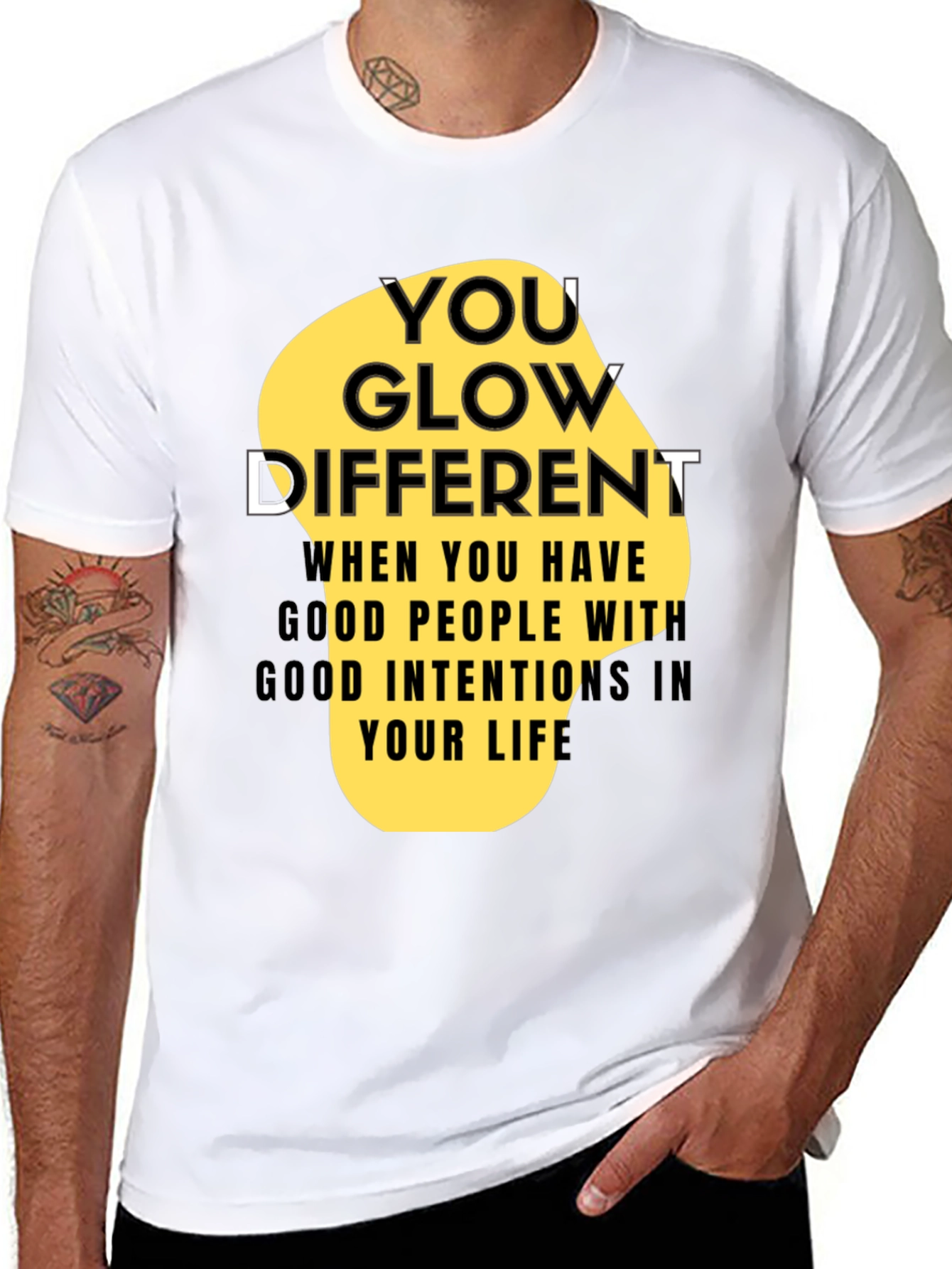 You Glow Different Black Graphic Tee