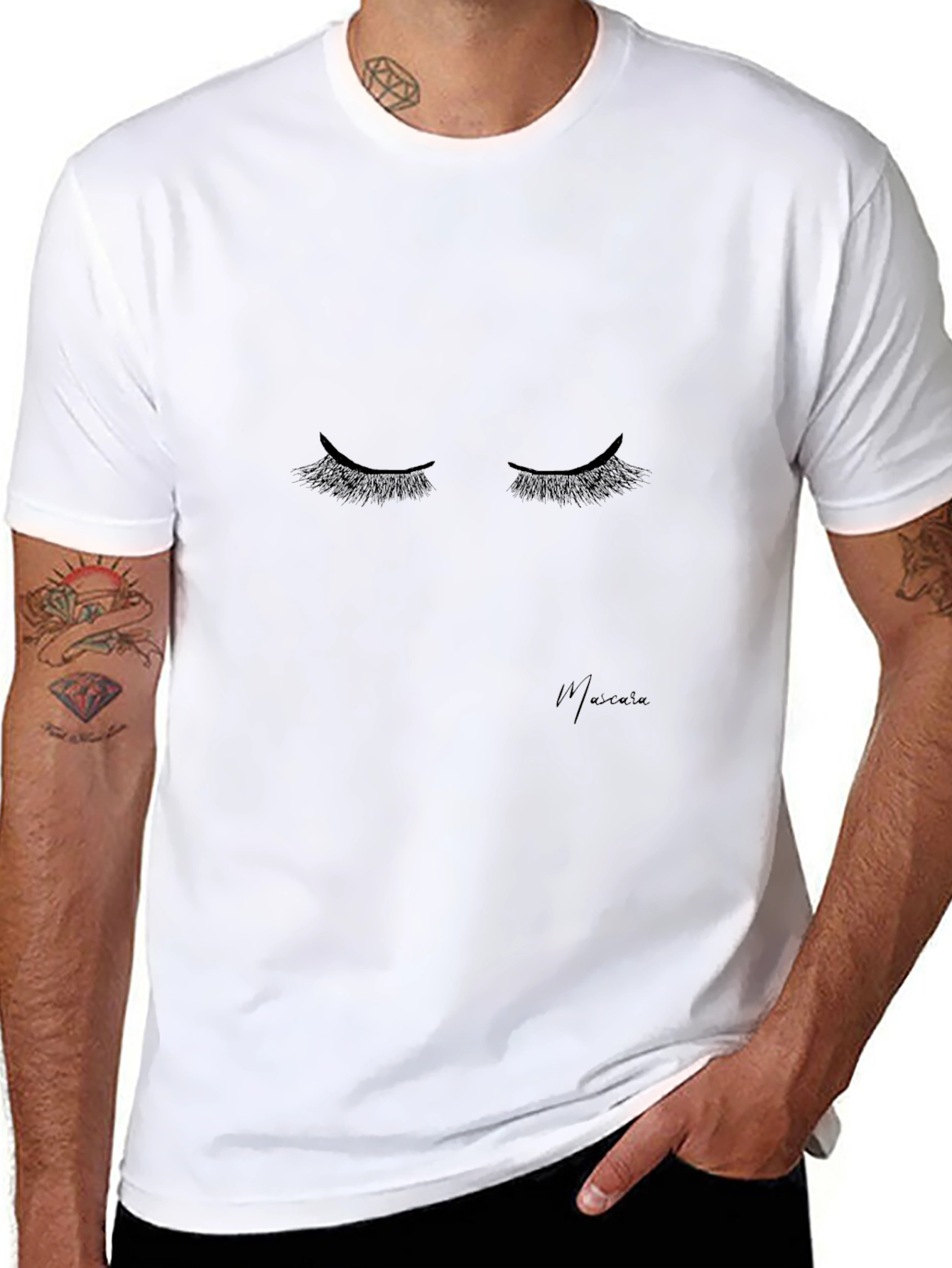 Eyelash Graphic Tee - Classic Black Comfort
