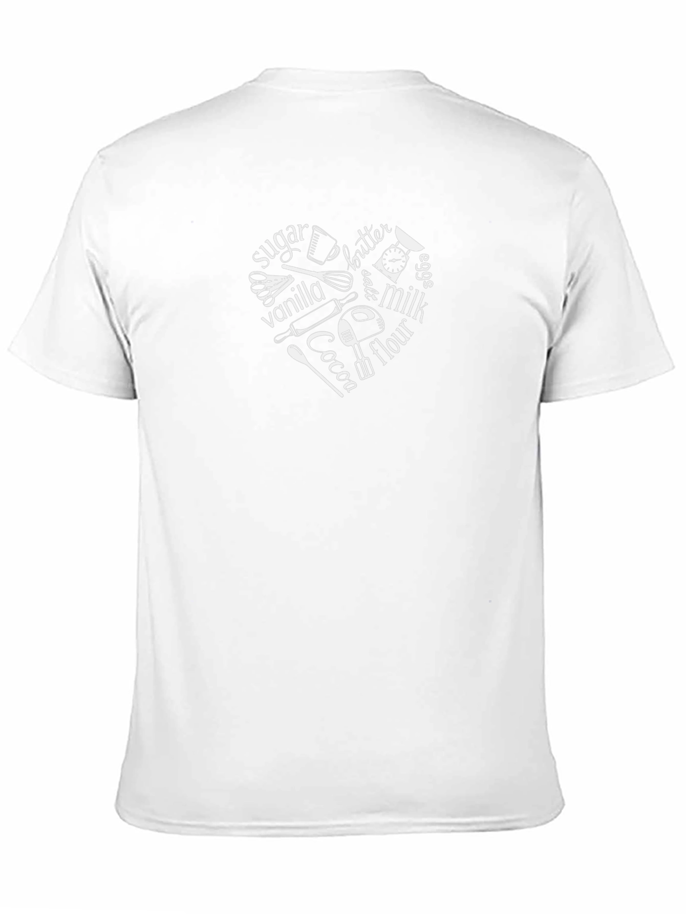Baking Lovers Heart T-Shirt - Black
