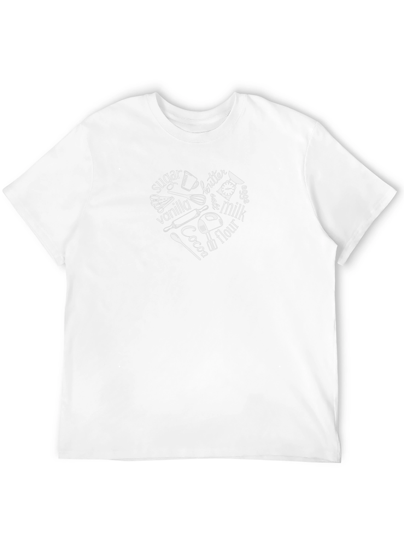 Baking Lovers Heart T-Shirt - Black