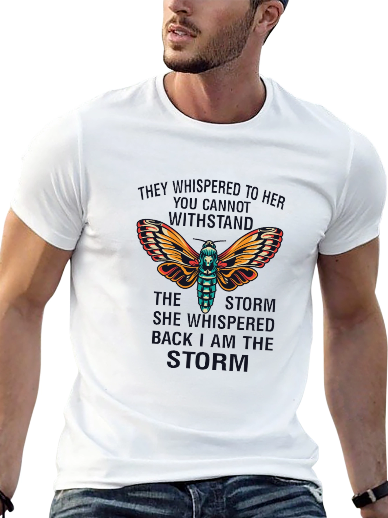 Moth Graphic T-Shirt: She Whisper Back