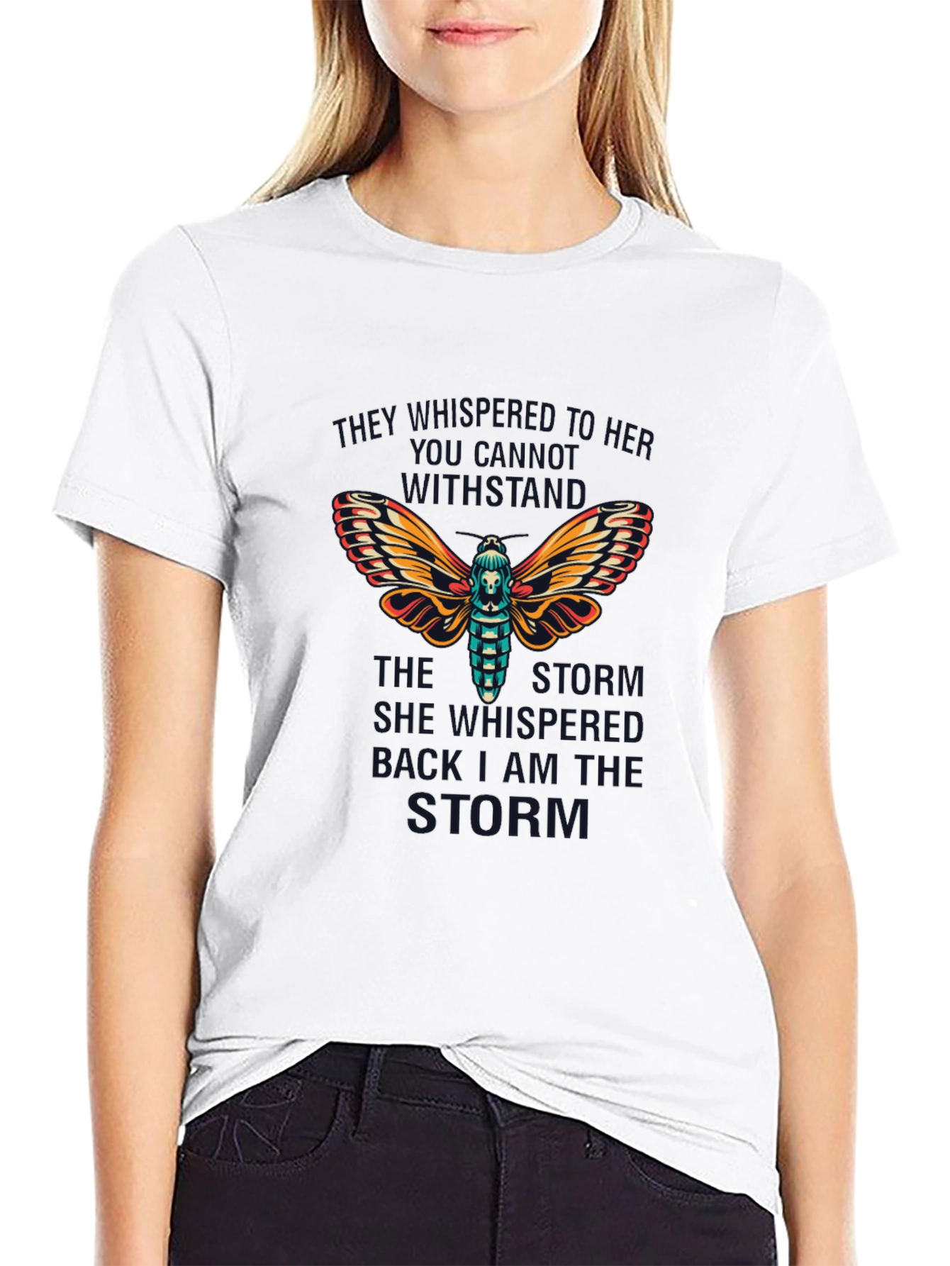 Moth Graphic T-Shirt: She Whisper Back