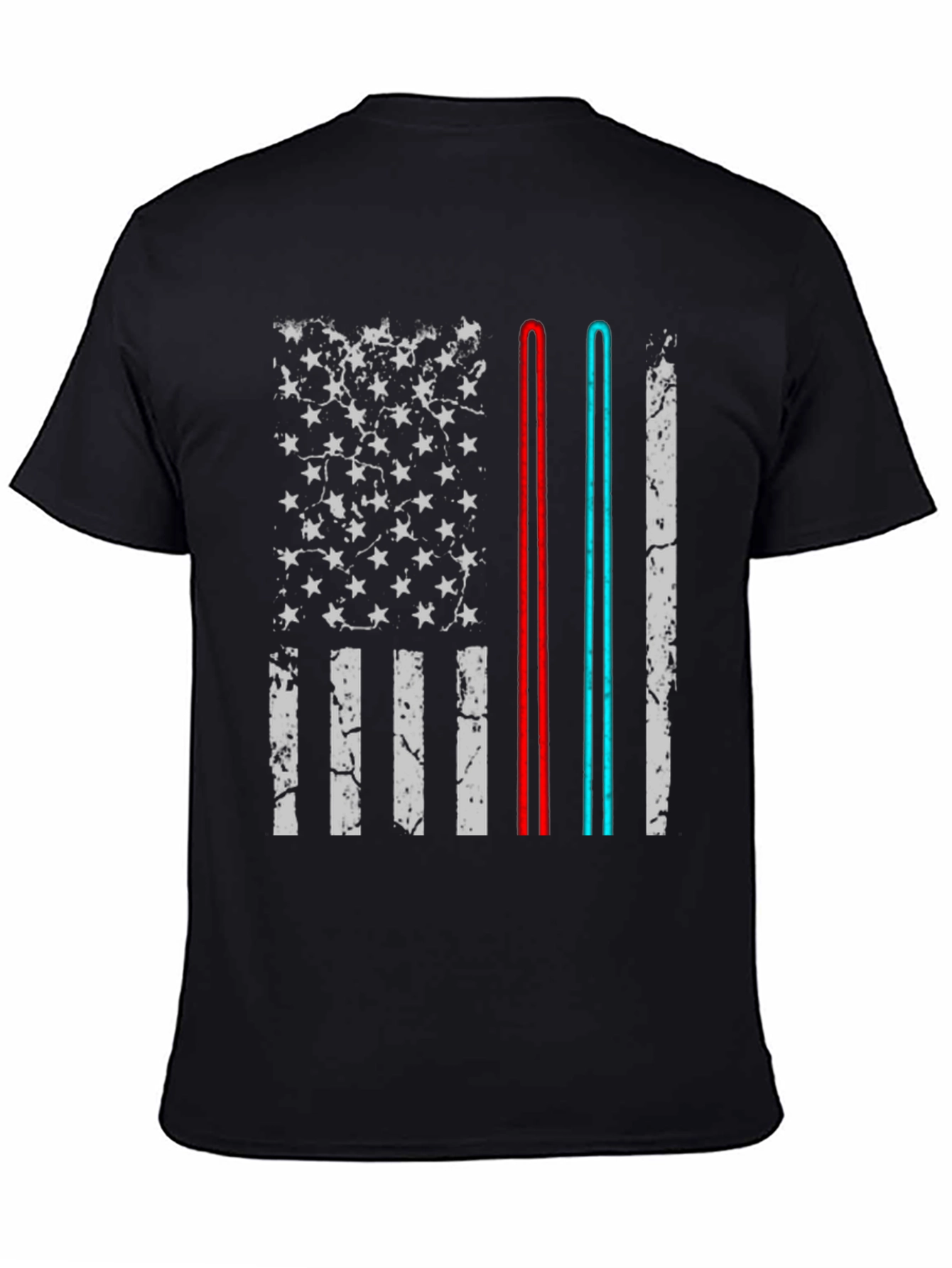 American Flag Lightsaber Graphic Tee