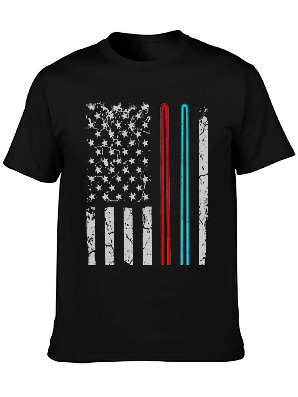 American Flag Lightsaber Graphic Tee