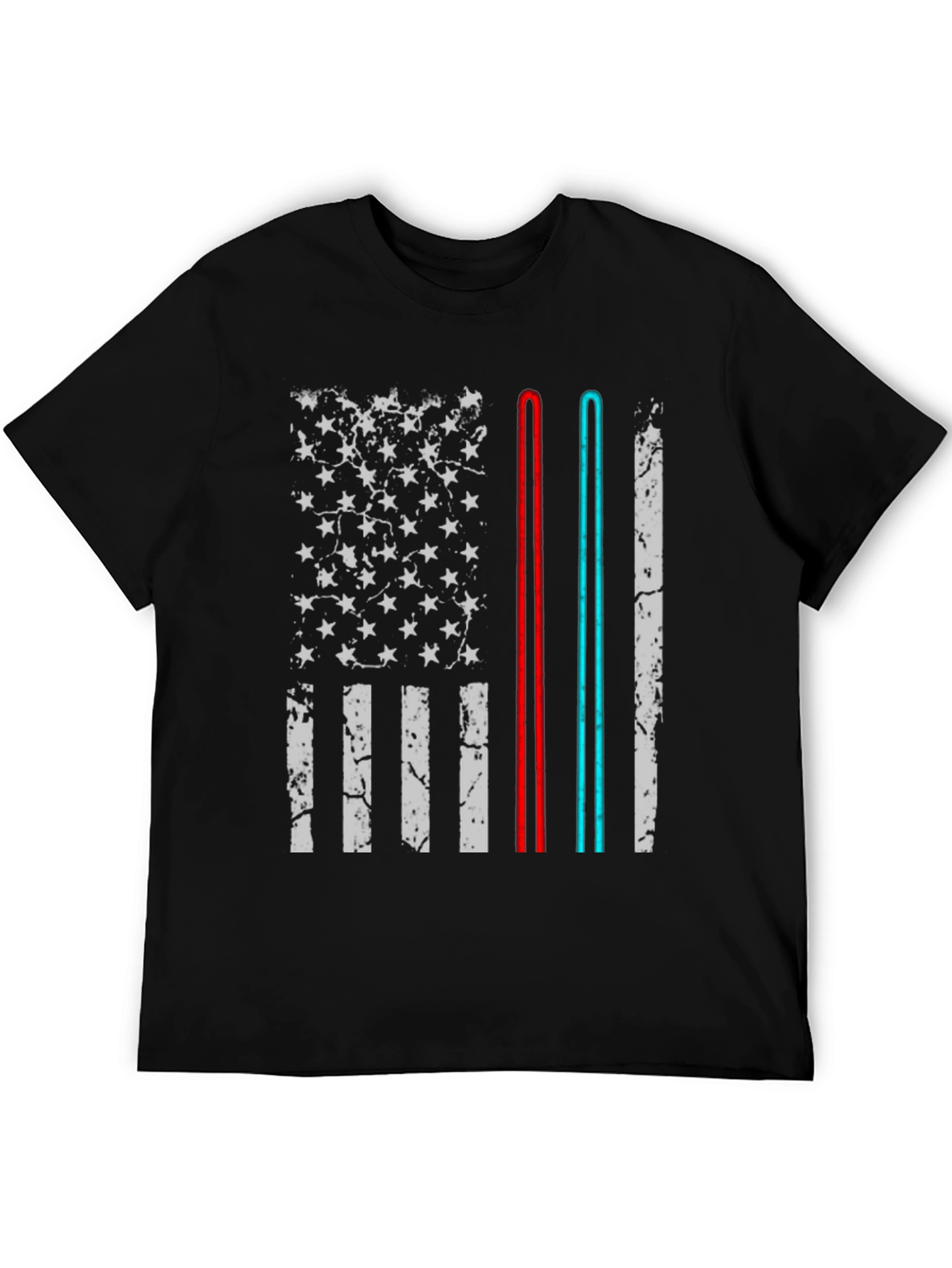 American Flag Lightsaber Graphic Tee