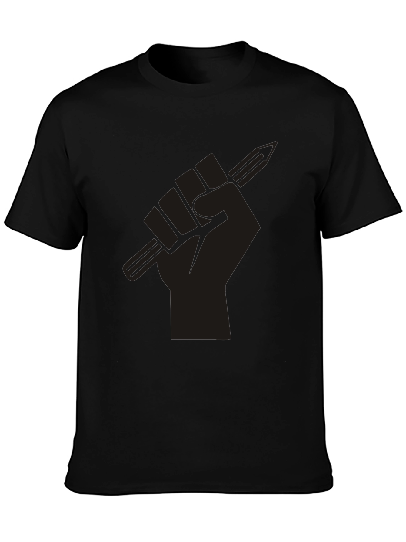 Black Power Fist Pencil Graphic T-Shirt
