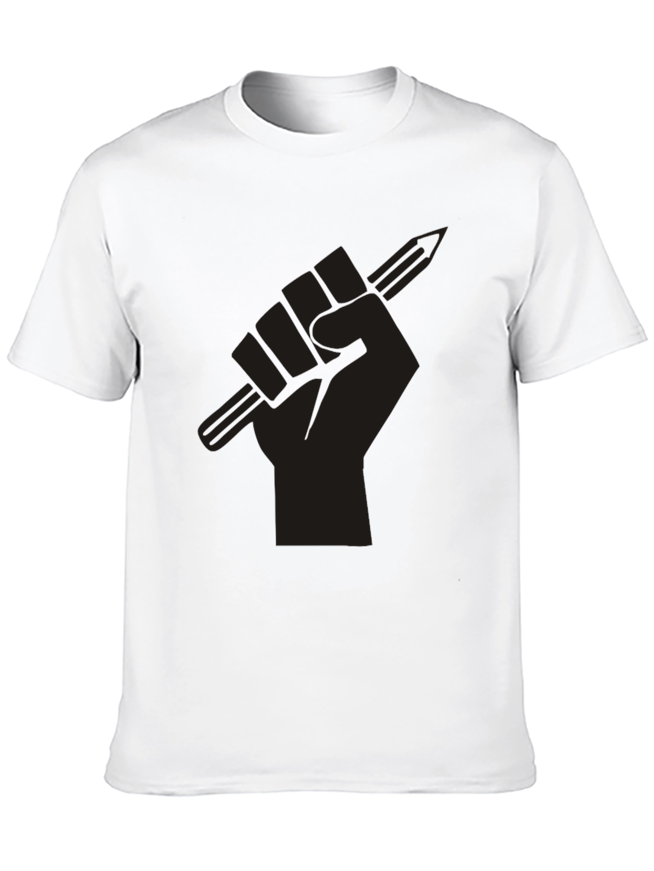 Black Power Fist Pencil Graphic T-Shirt