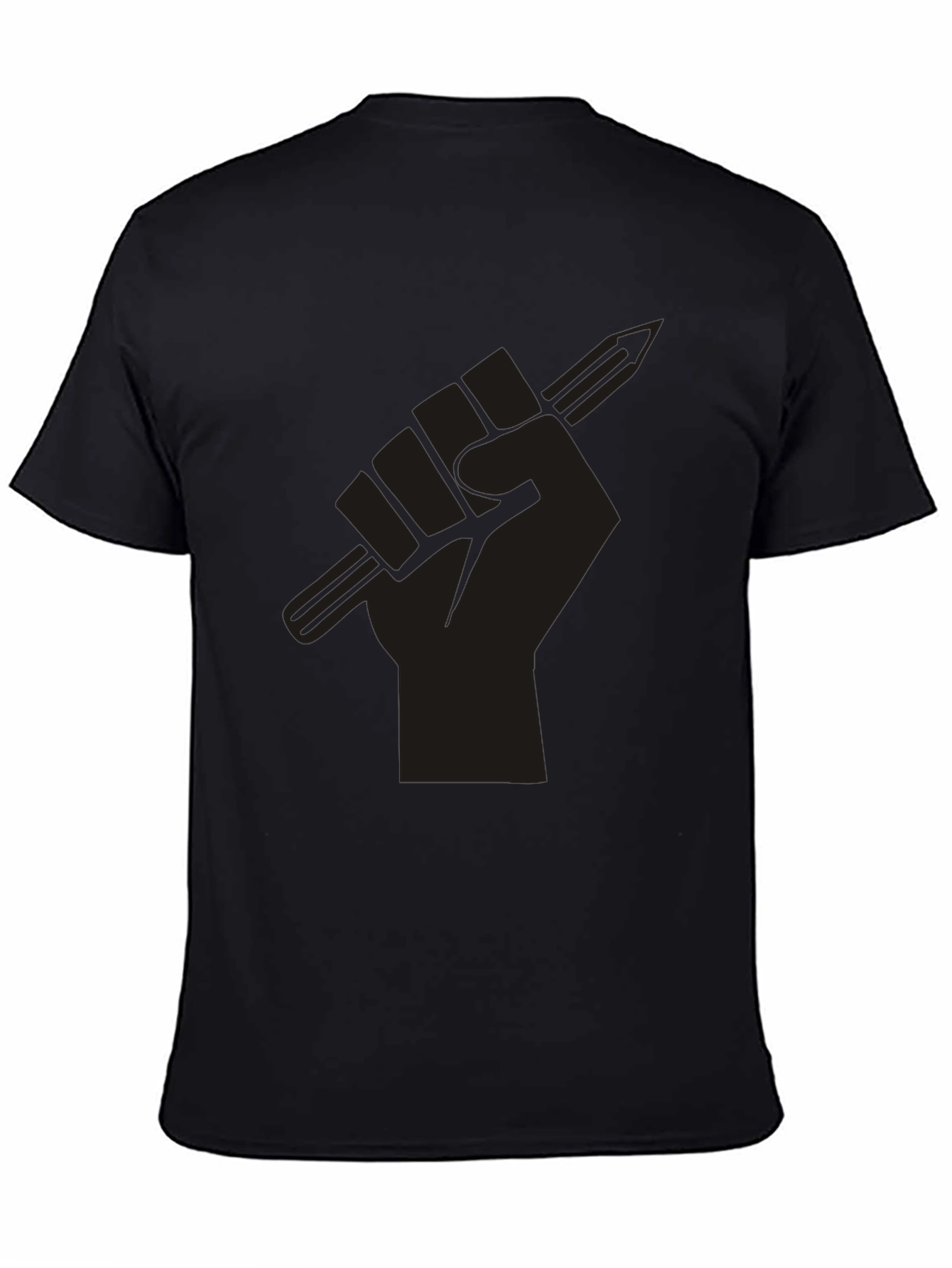 Black Power Fist Pencil Graphic T-Shirt