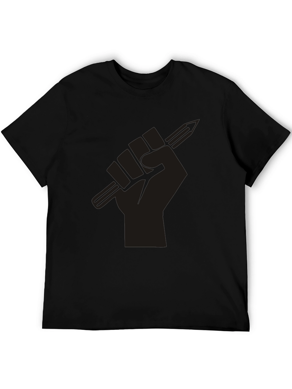 Black Power Fist Pencil Graphic T-Shirt