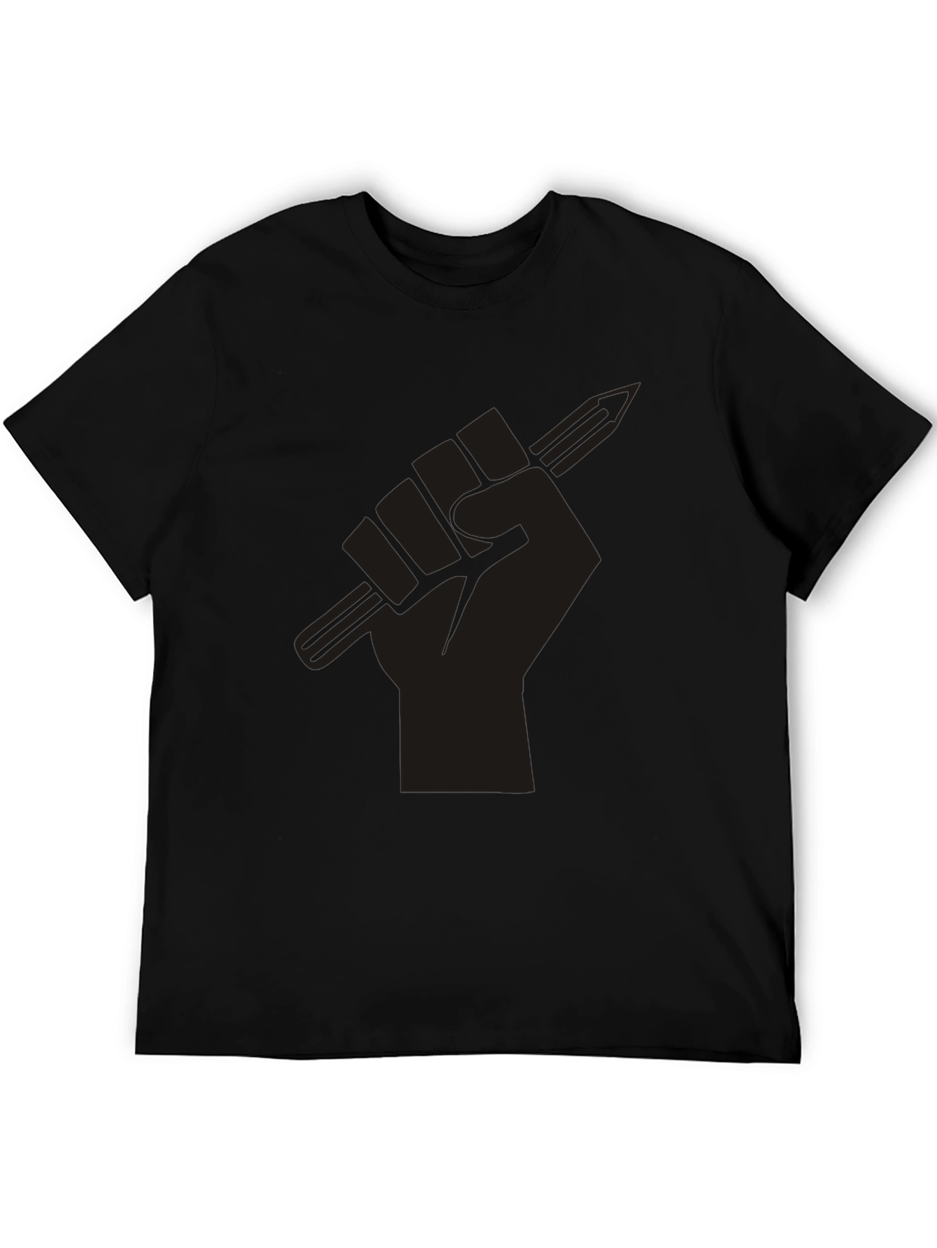 Black Power Fist Pencil Graphic T-Shirt