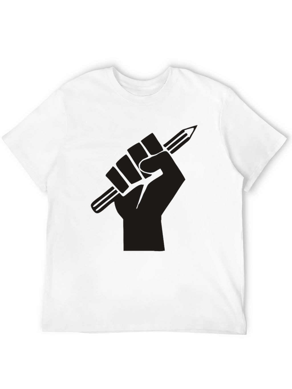 Black Power Fist Pencil Graphic T-Shirt