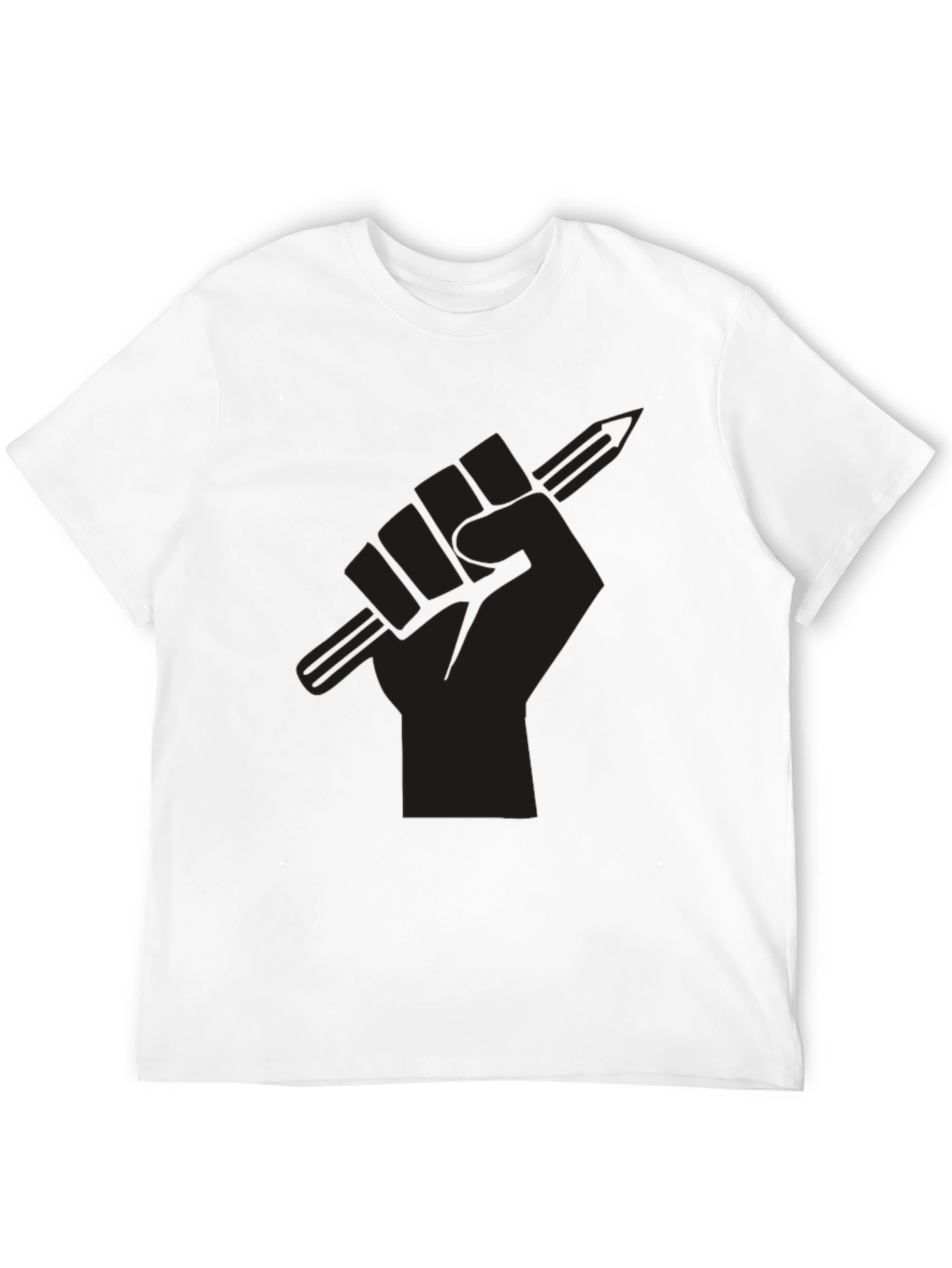 Black Power Fist Pencil Graphic T-Shirt