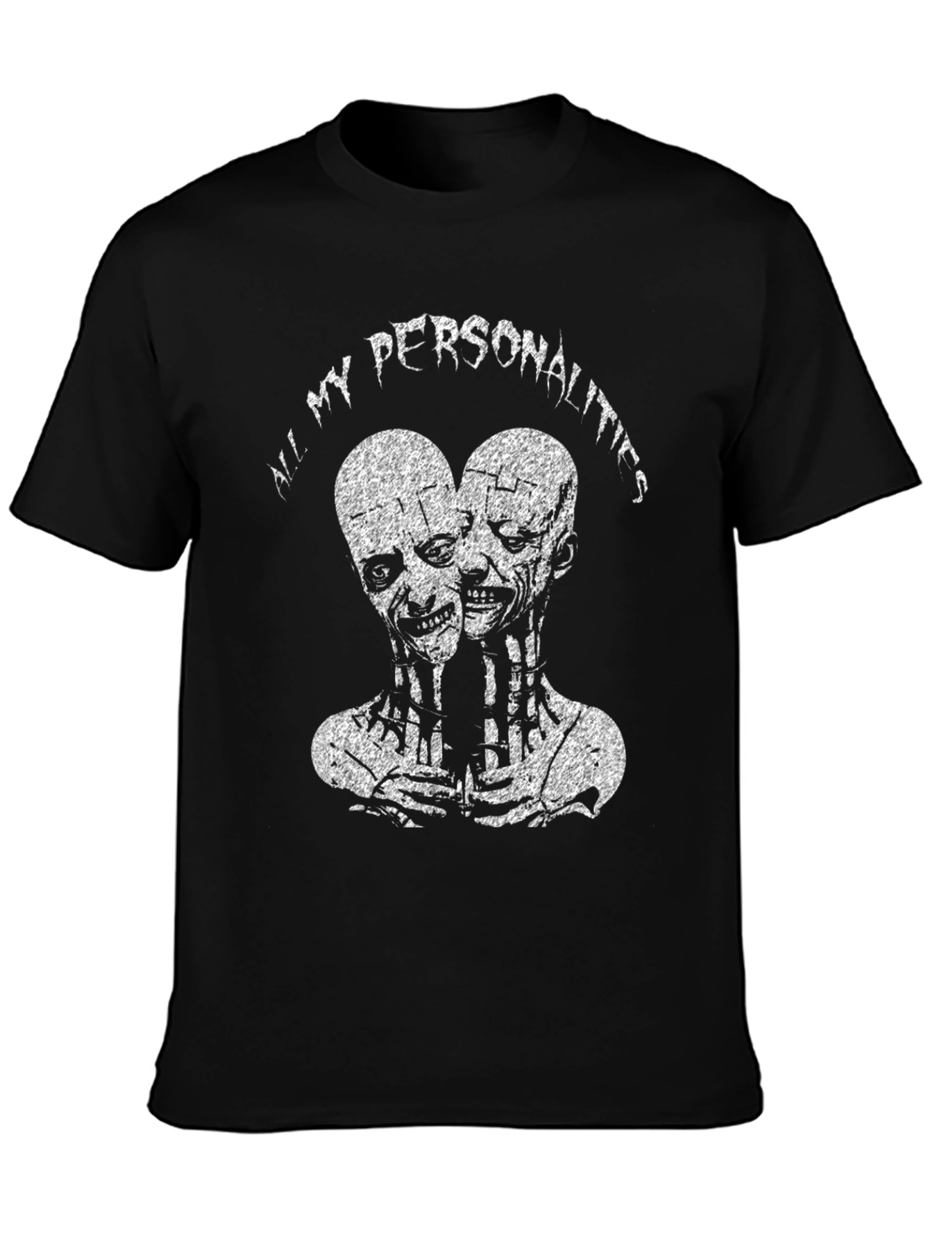 All My Personalities Graphic Tee - Black Cotton T-Shirt