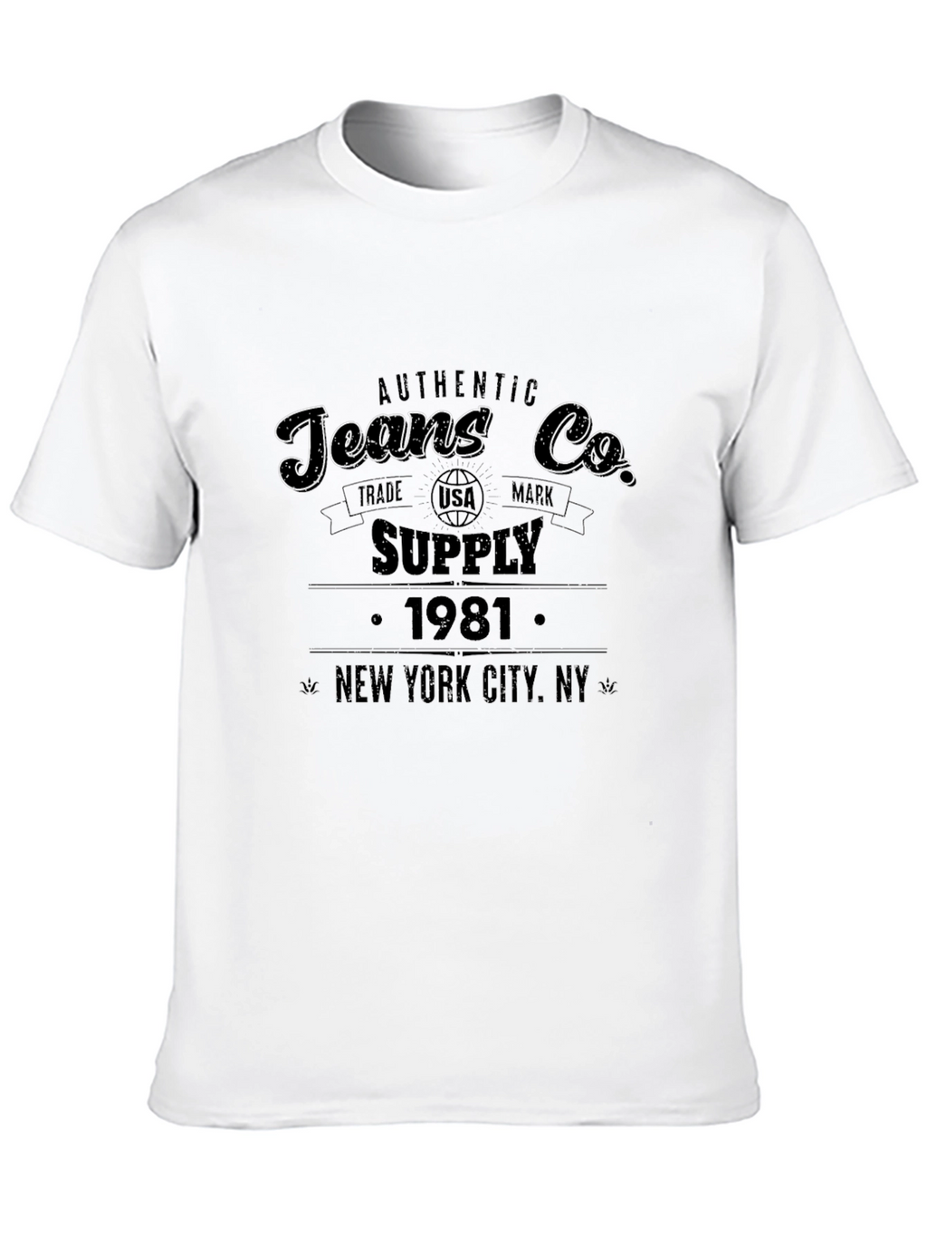 Authentic Jeans Co. Black Graphic T-Shirt