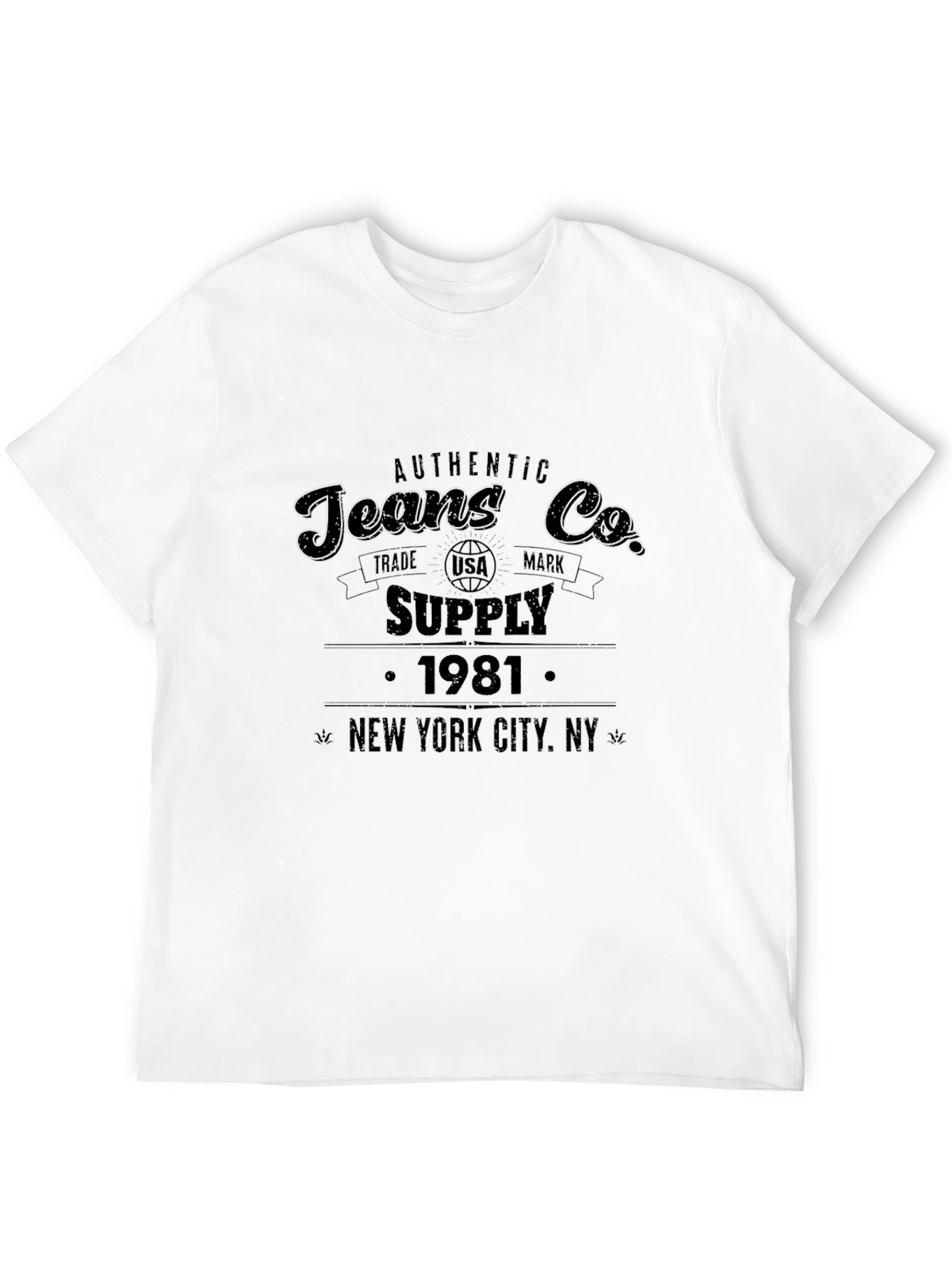 Authentic Jeans Co. Black Graphic T-Shirt
