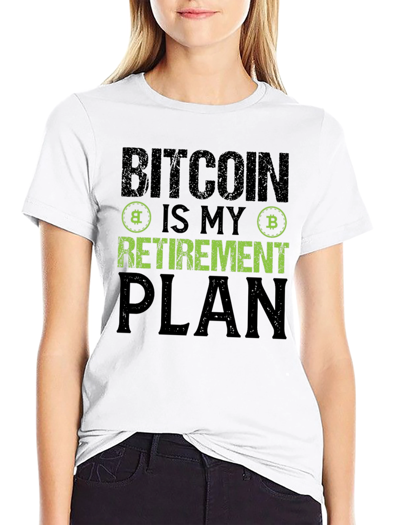 Bitcoin Retirement Plan Black T-Shirt Crypto Investor