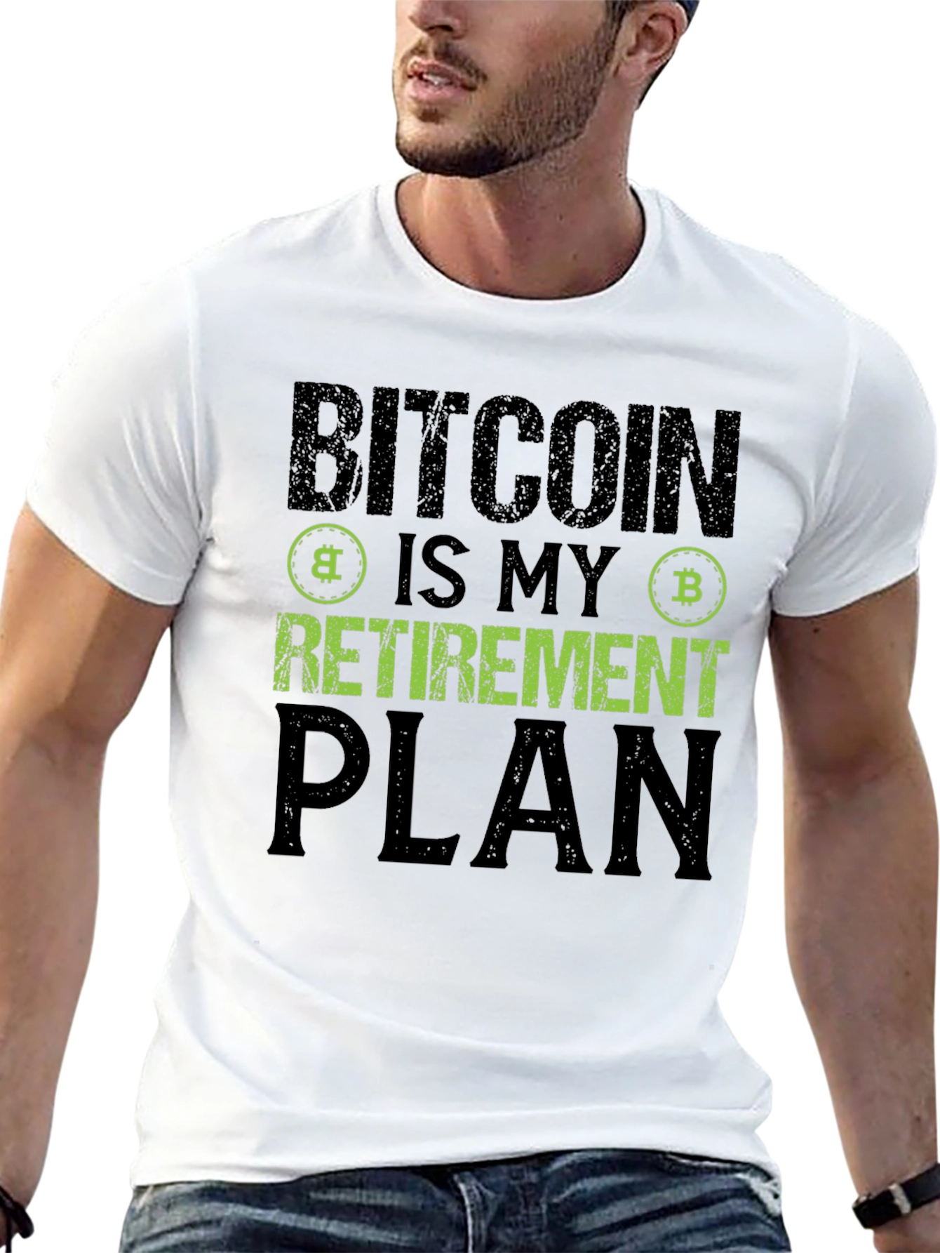 Bitcoin Retirement Plan Black T-Shirt Crypto Investor