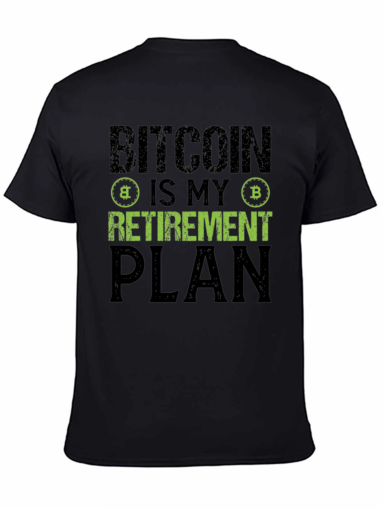 Bitcoin Retirement Plan Black T-Shirt Crypto Investor