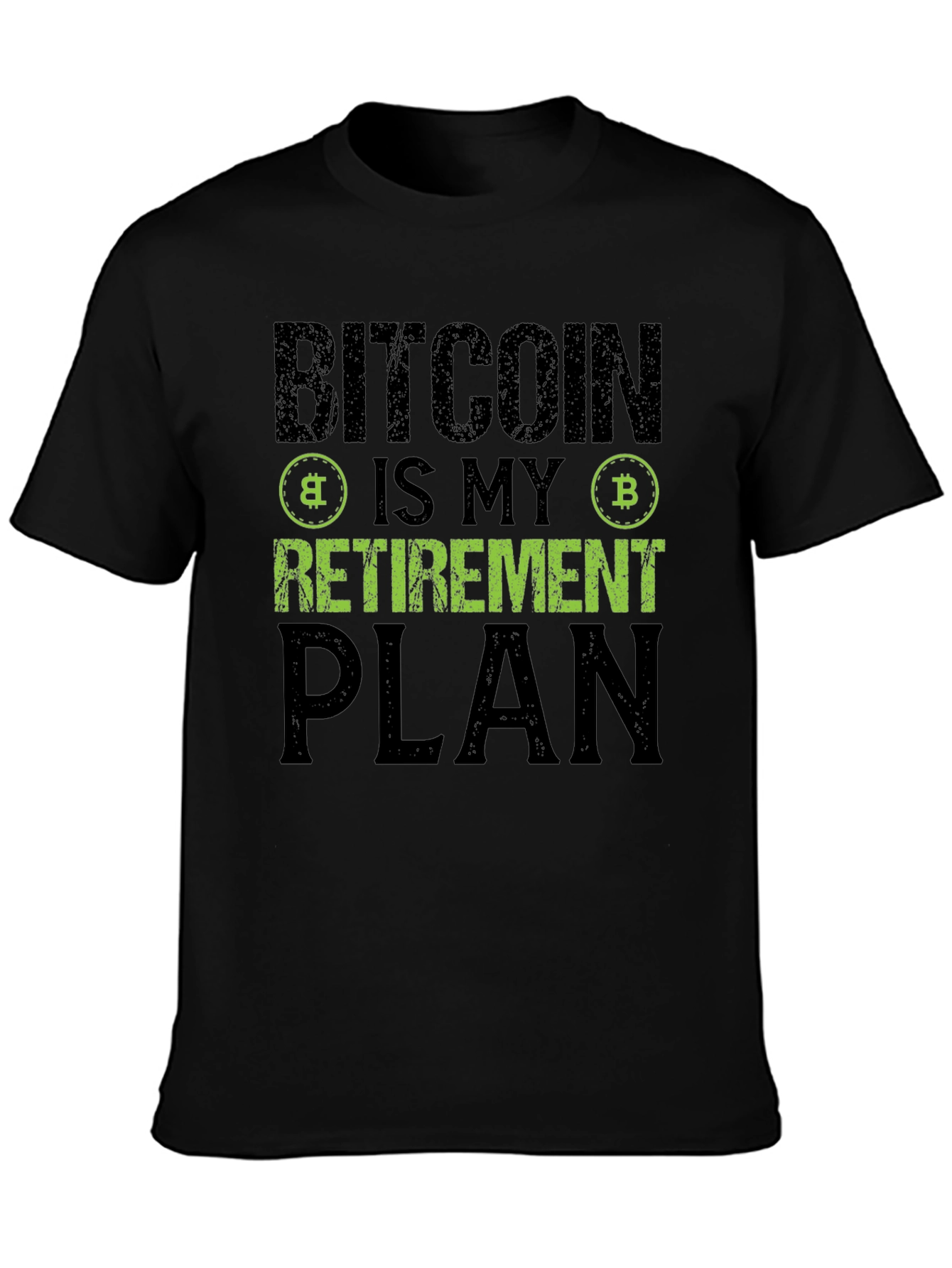 Bitcoin Retirement Plan Black T-Shirt Crypto Investor