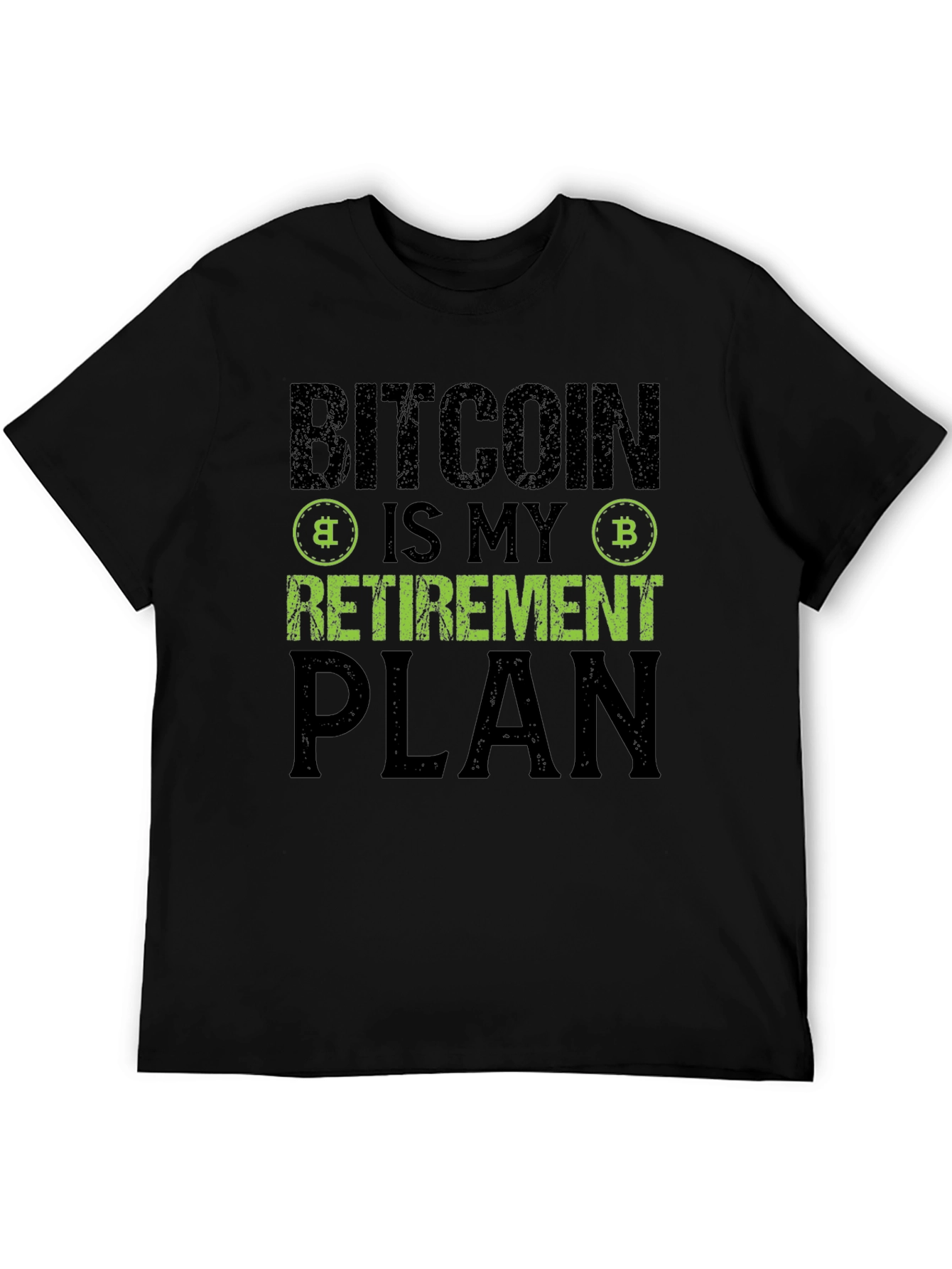 Bitcoin Retirement Plan Black T-Shirt Crypto Investor