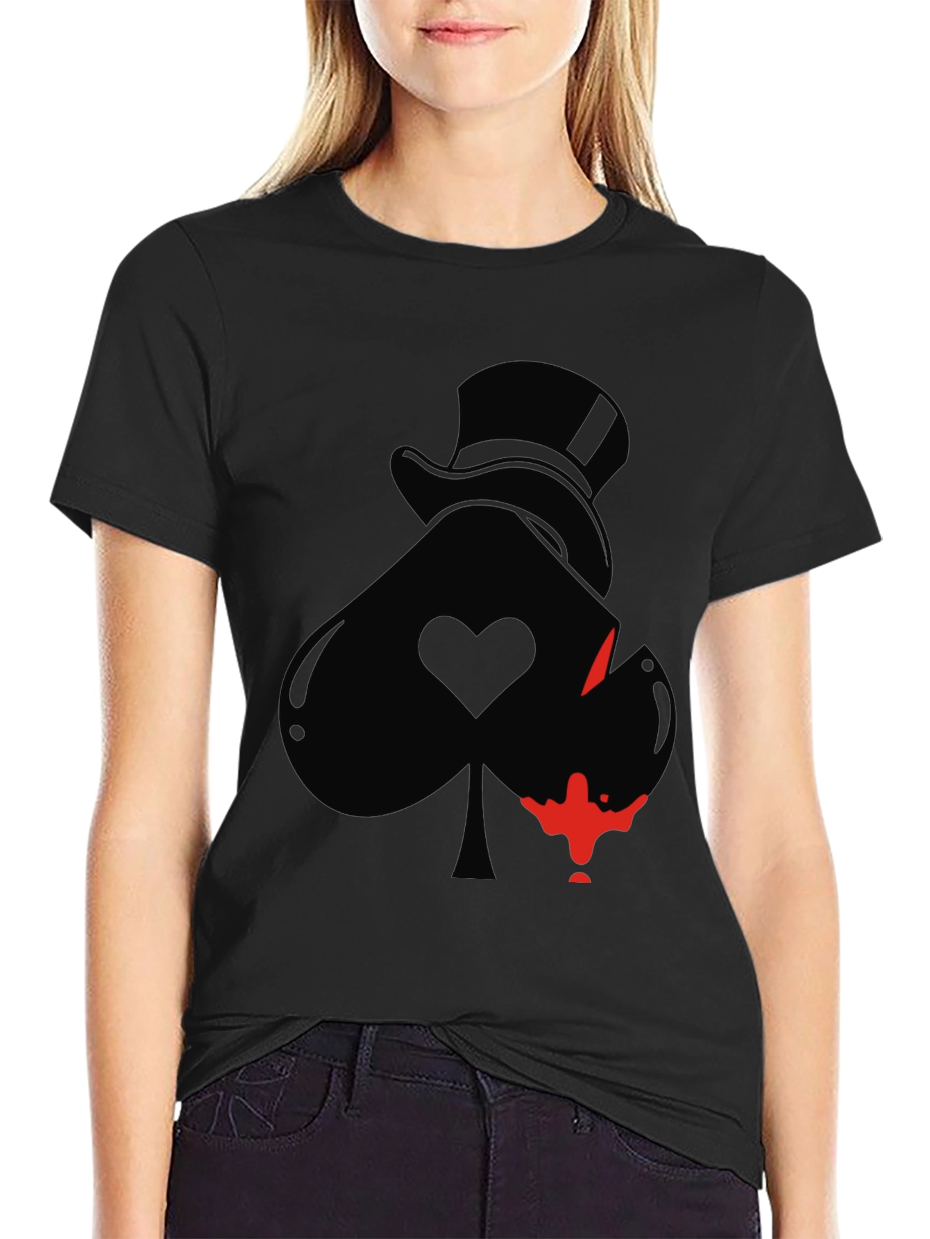 Ace Spade T-Shirt - Dark Humor Style