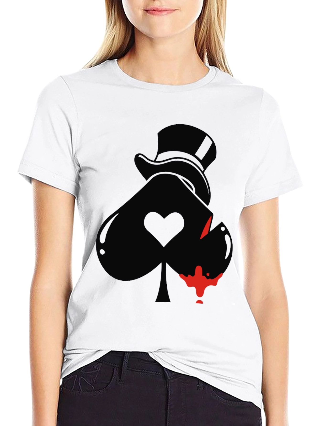 Ace Spade T-Shirt - Dark Humor Style