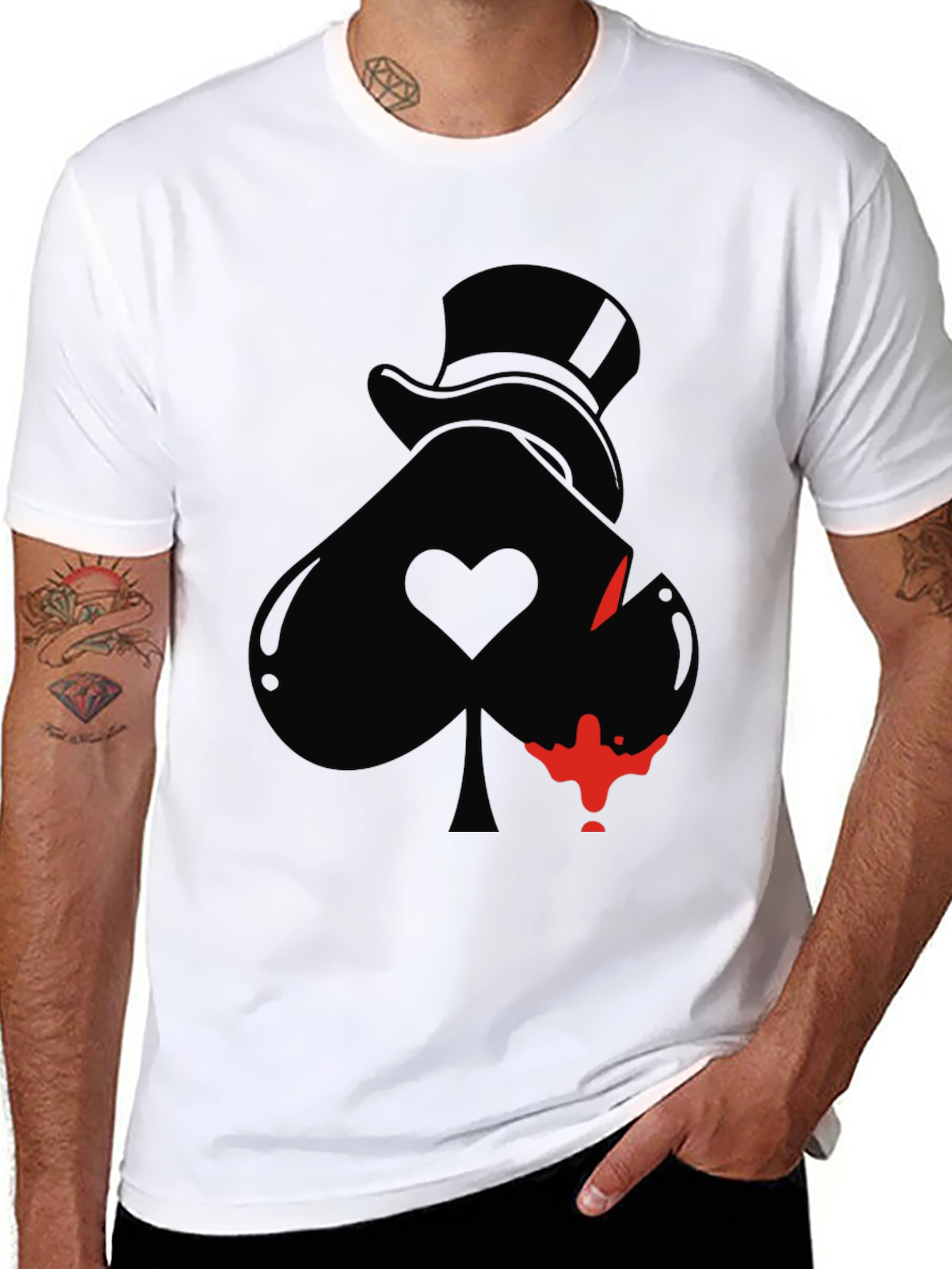 Ace Spade T-Shirt - Dark Humor Style