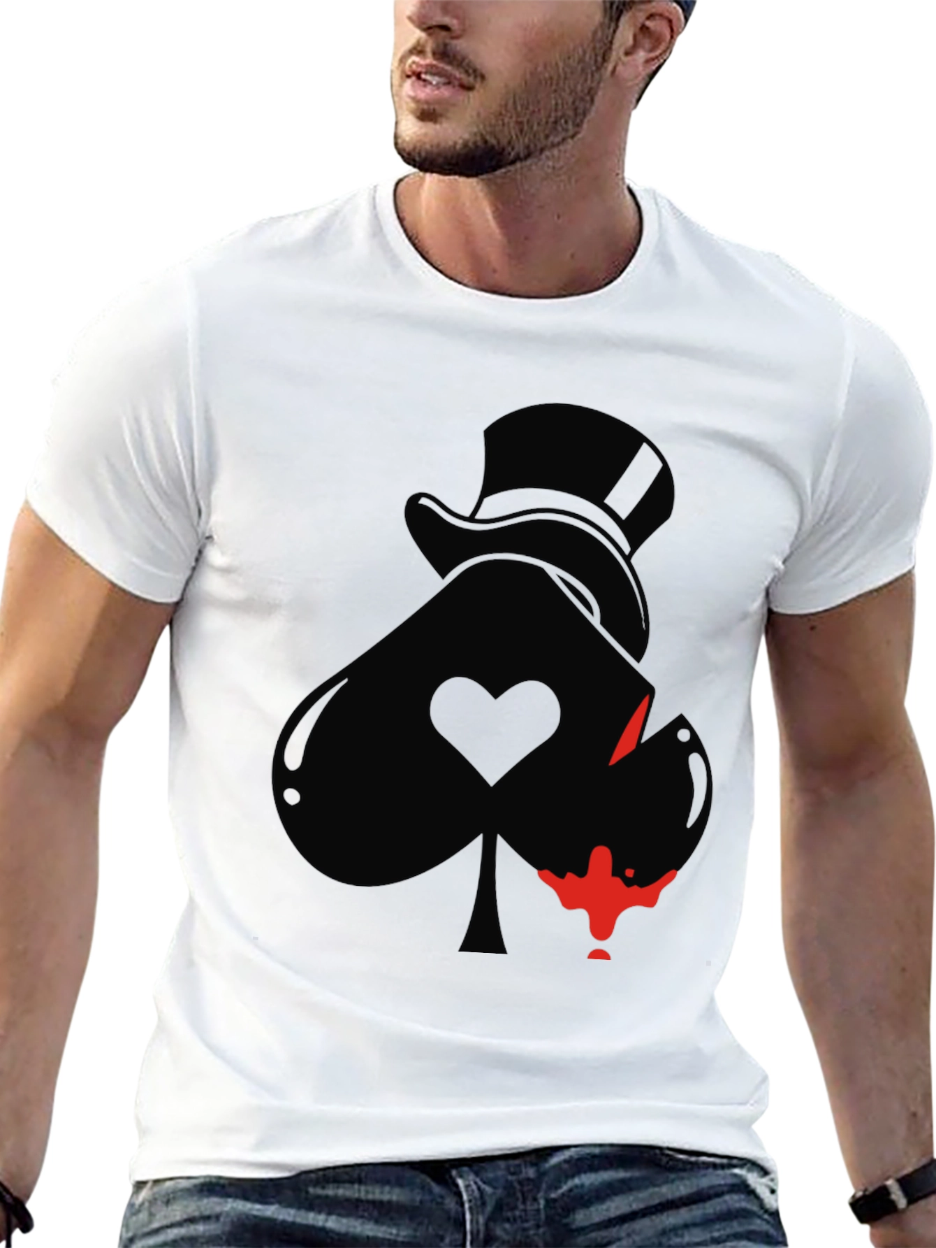 Ace Spade T-Shirt - Dark Humor Style