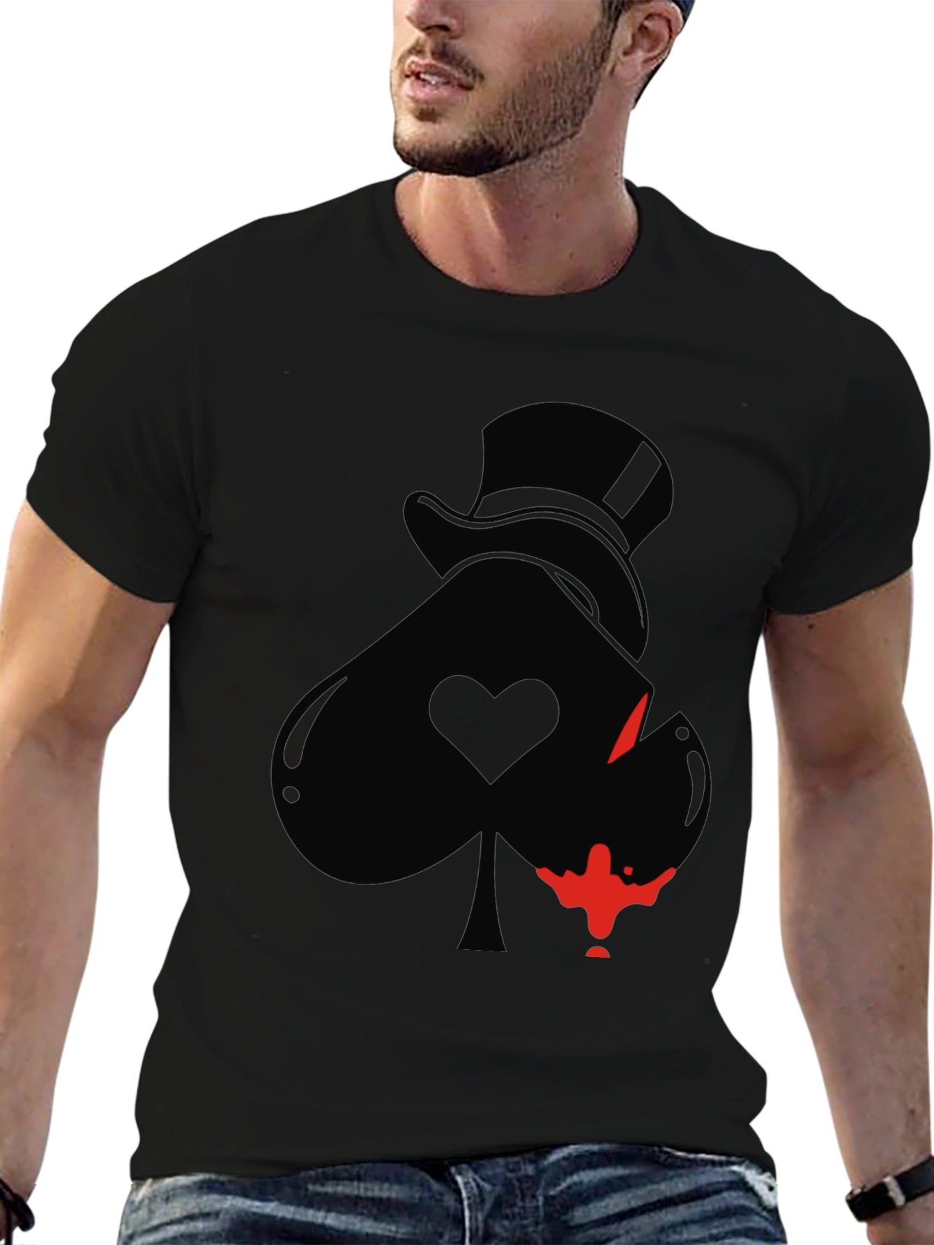 Ace Spade T-Shirt - Dark Humor Style