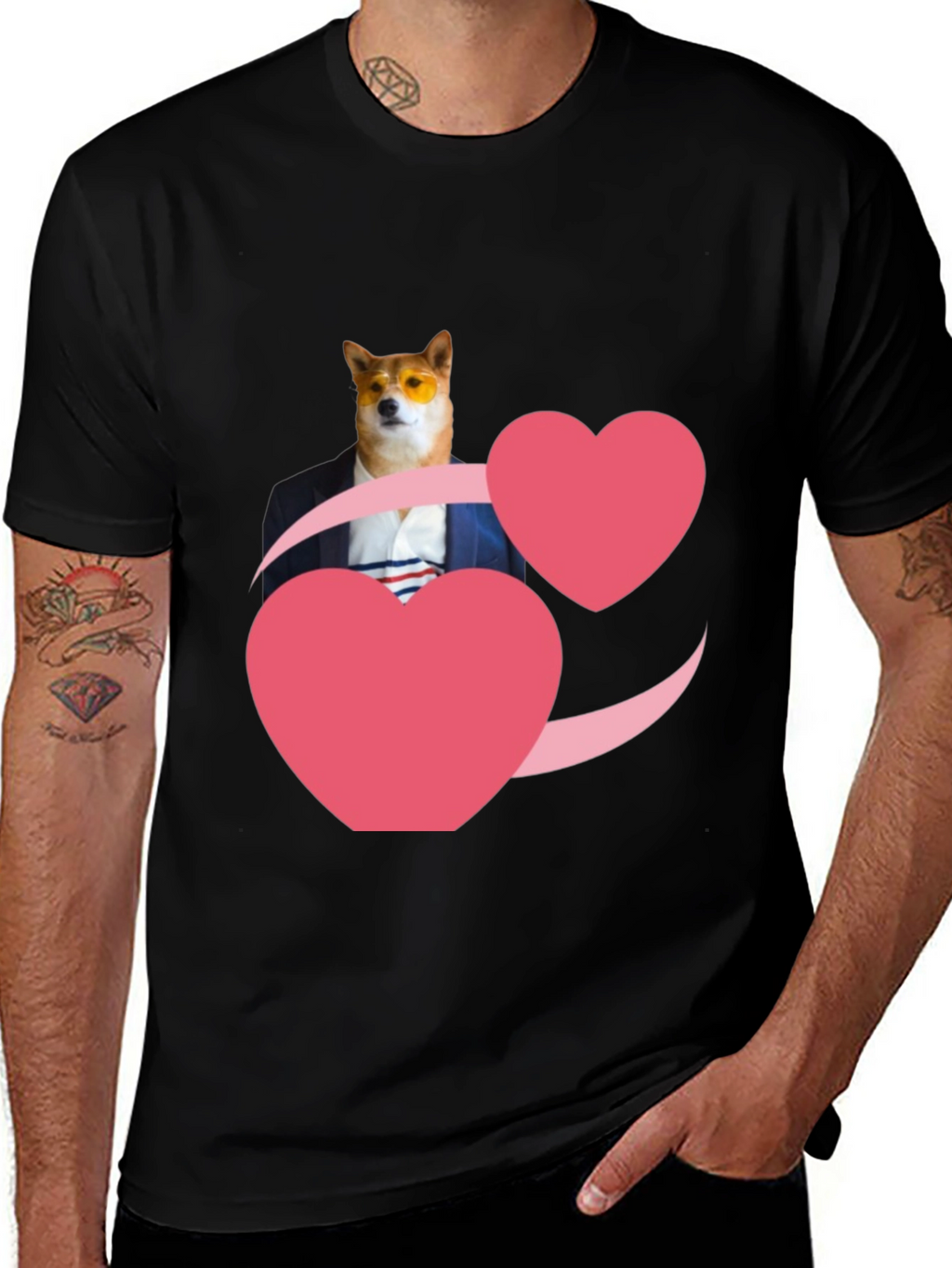 Doge Love T-Shirt - Black Graphic Tee