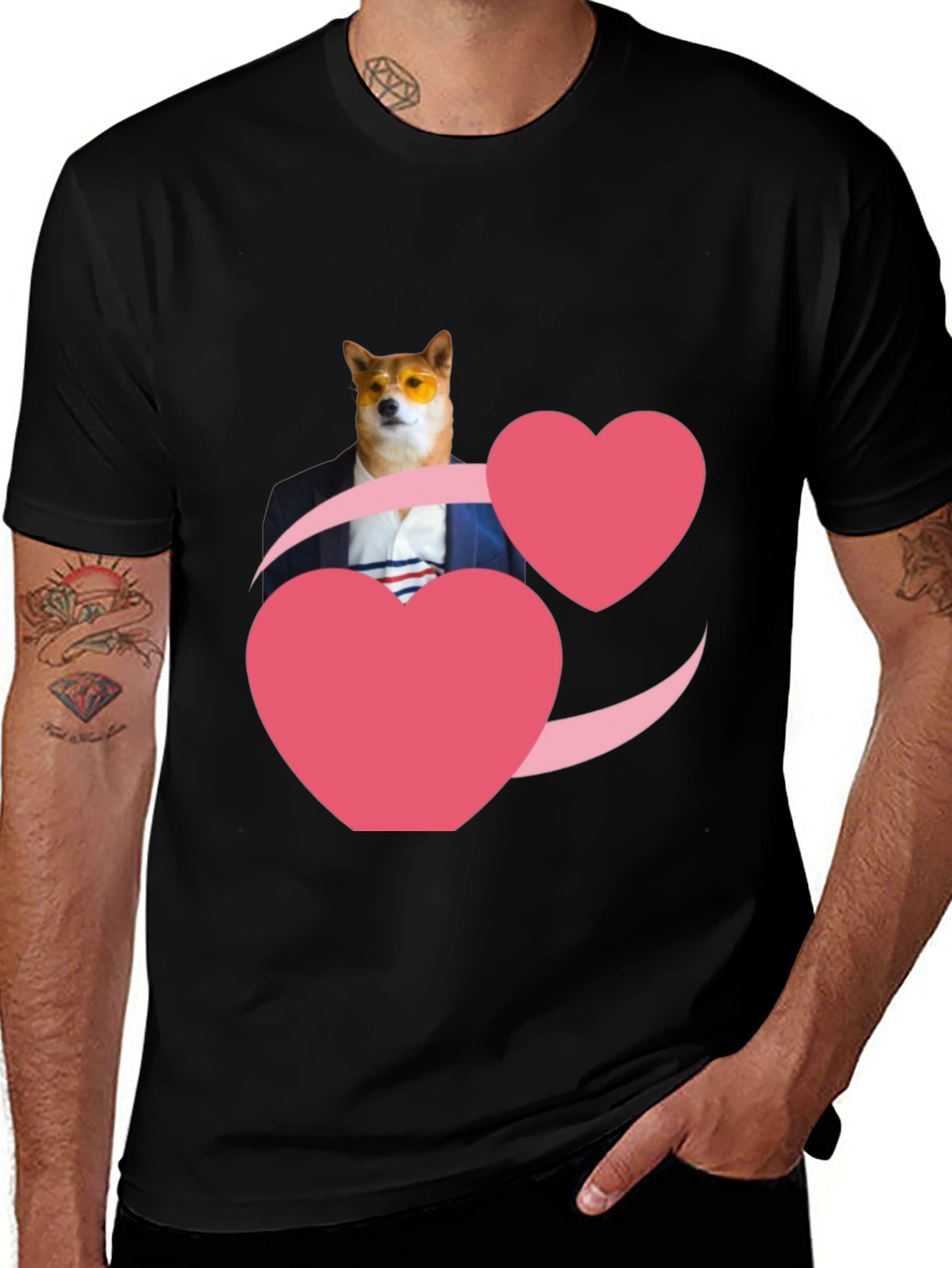 Doge Love T-Shirt - Black Graphic Tee