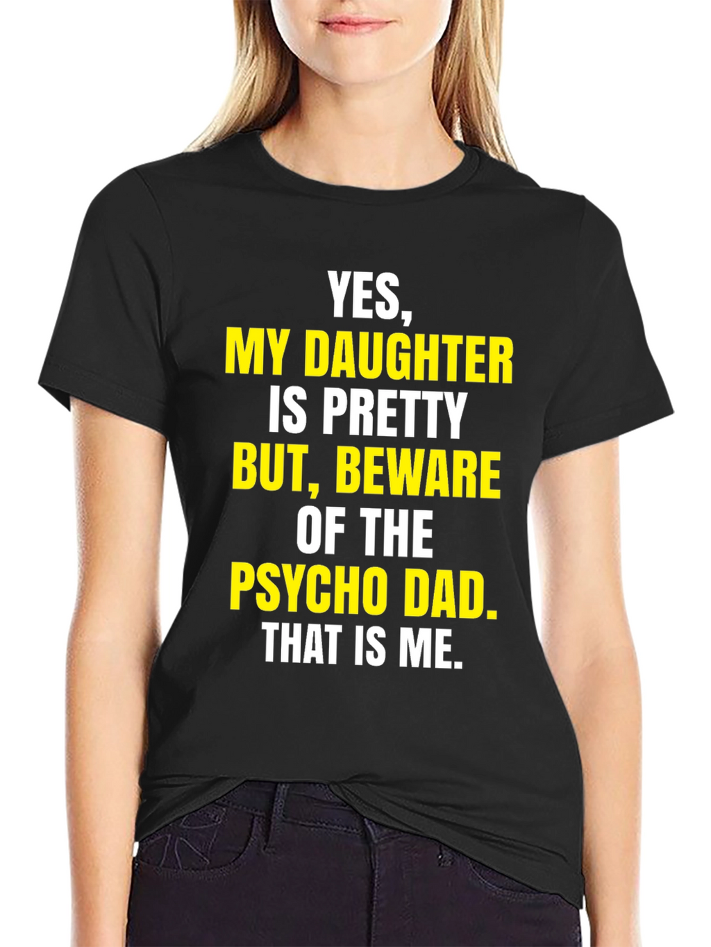 Beware Psycho Dad T-Shirt Funny Dad Tee