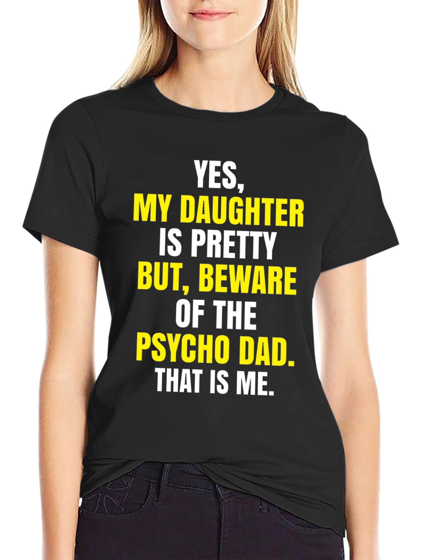 Beware Psycho Dad T-Shirt Funny Dad Tee