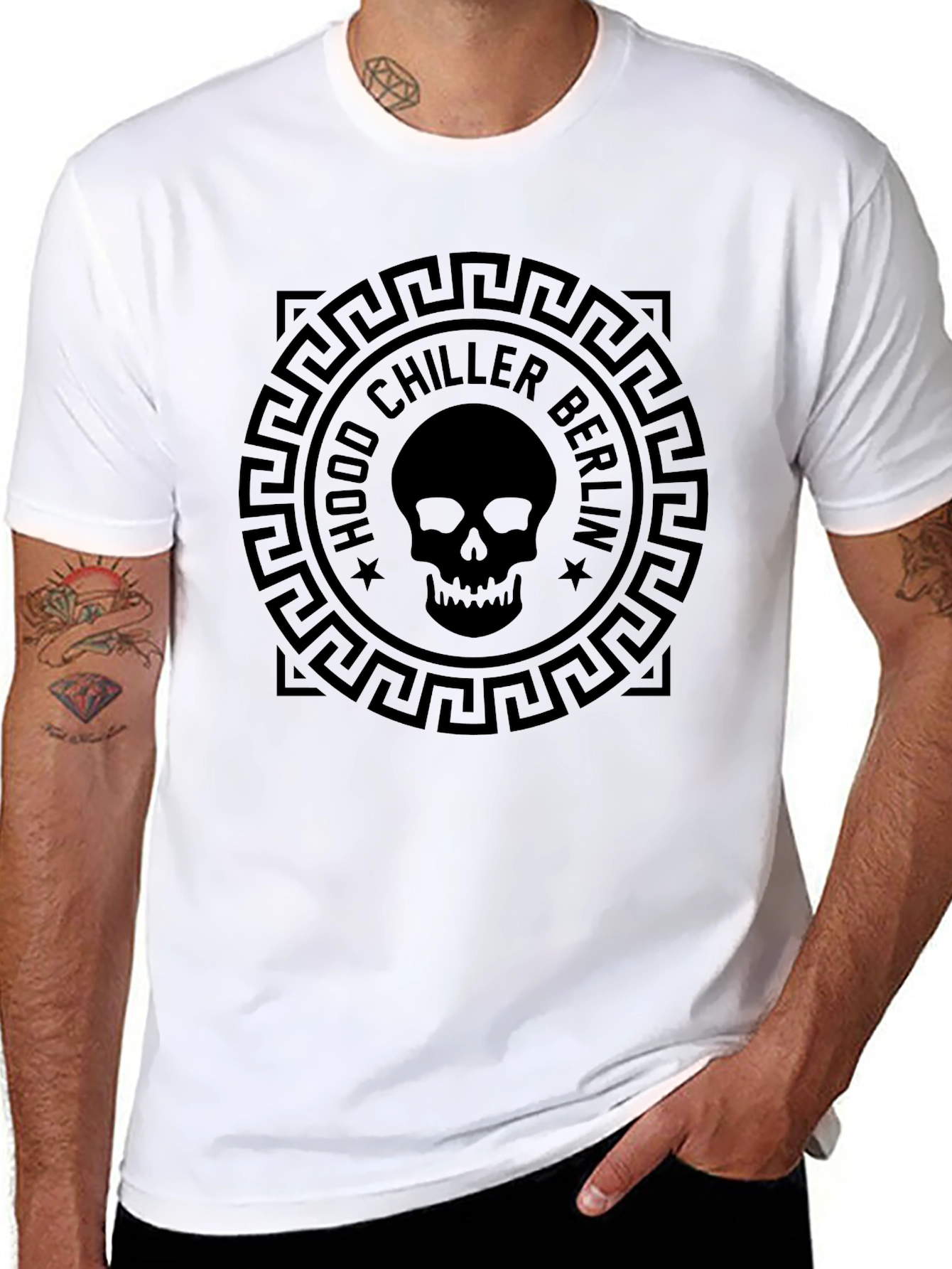 Hood Chiller Berlin Graphic Tee - Skull Design