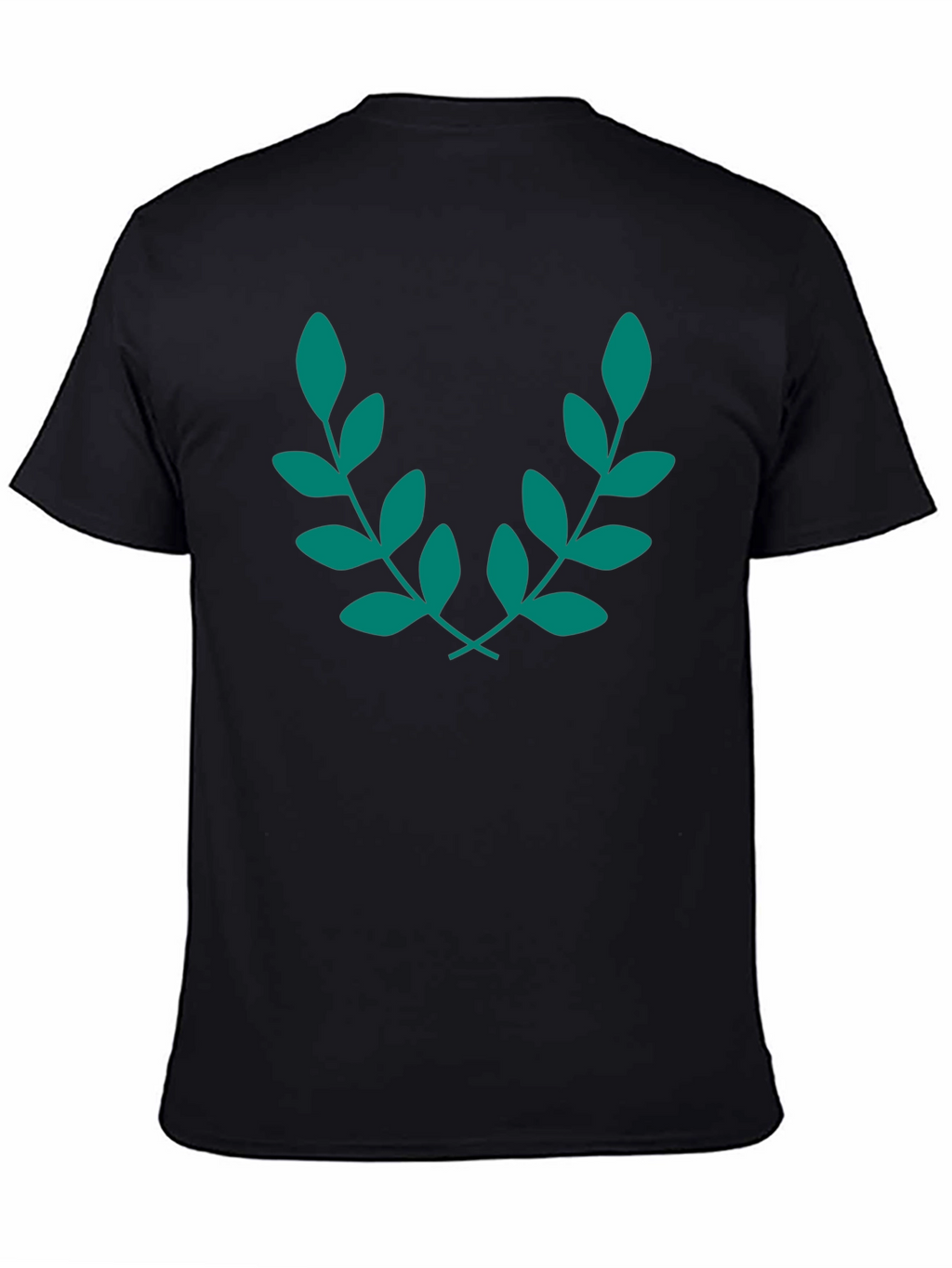 Elegant Leaf Branch Black T-Shirt