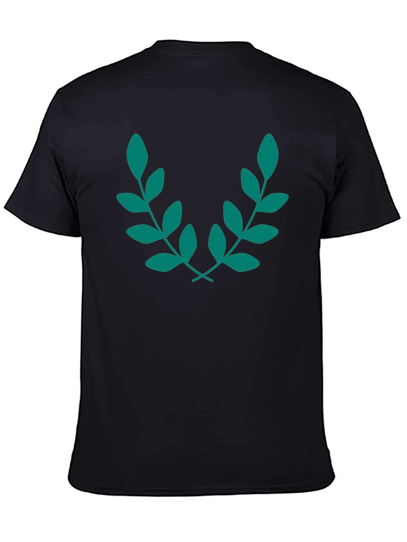 Elegant Leaf Branch Black T-Shirt