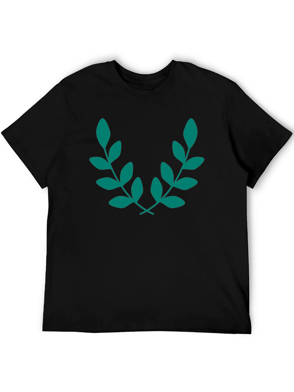 Elegant Leaf Branch Black T-Shirt