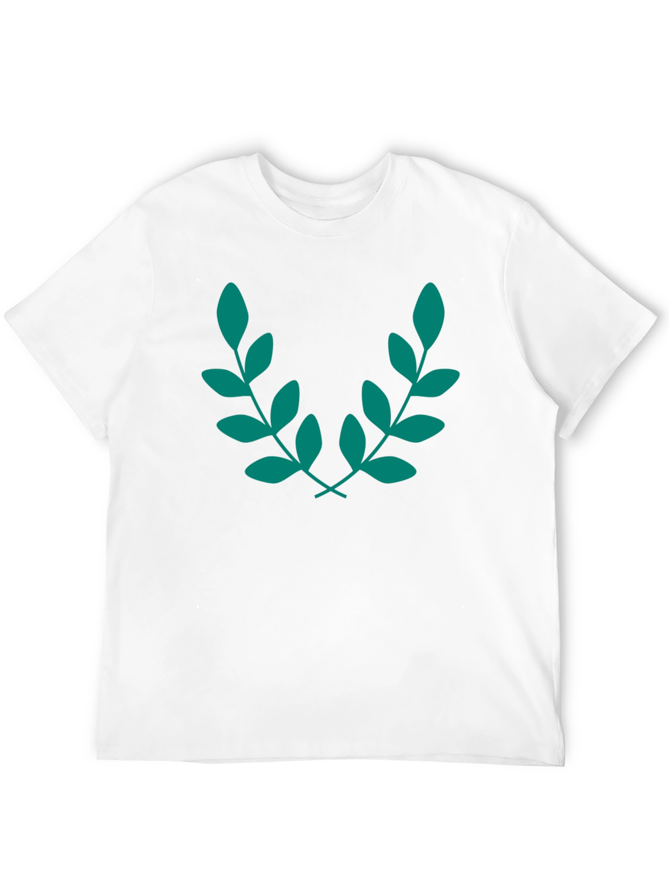 Elegant Leaf Branch Black T-Shirt
