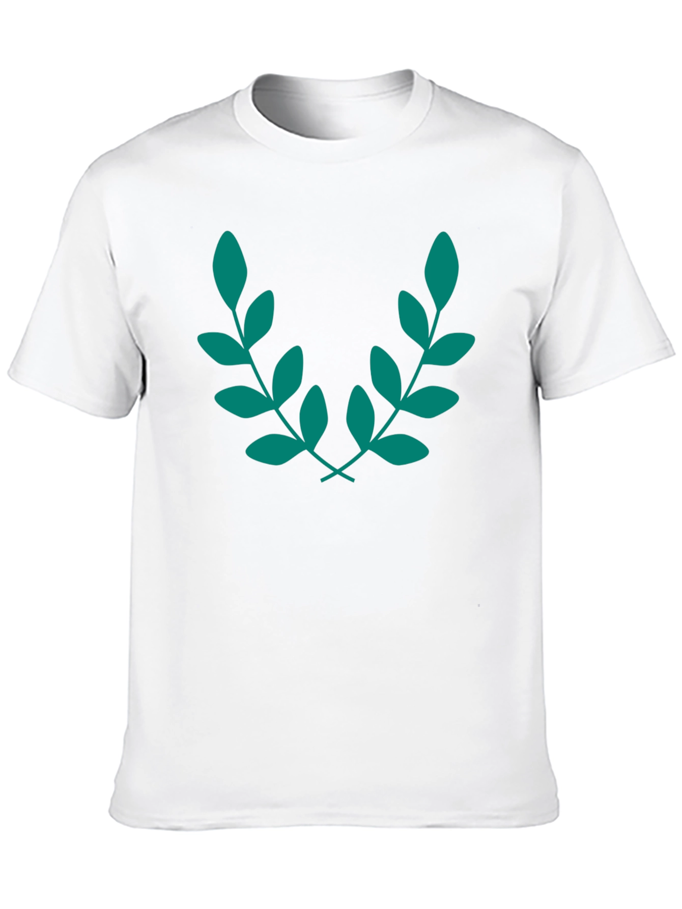 Elegant Leaf Branch Black T-Shirt