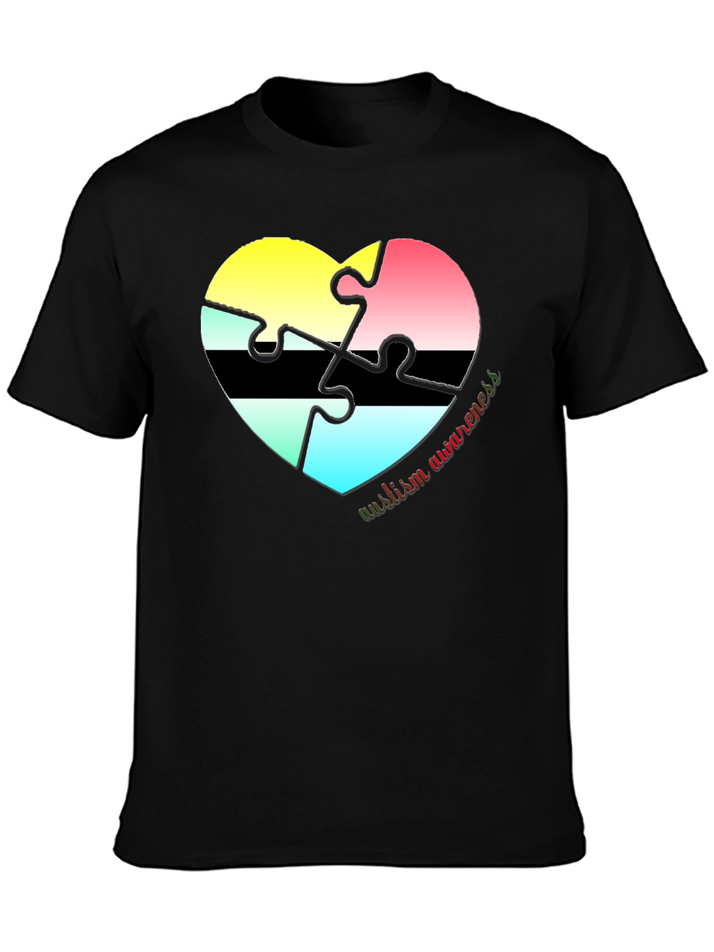 Autism Awareness Heart Puzzle T-Shirt