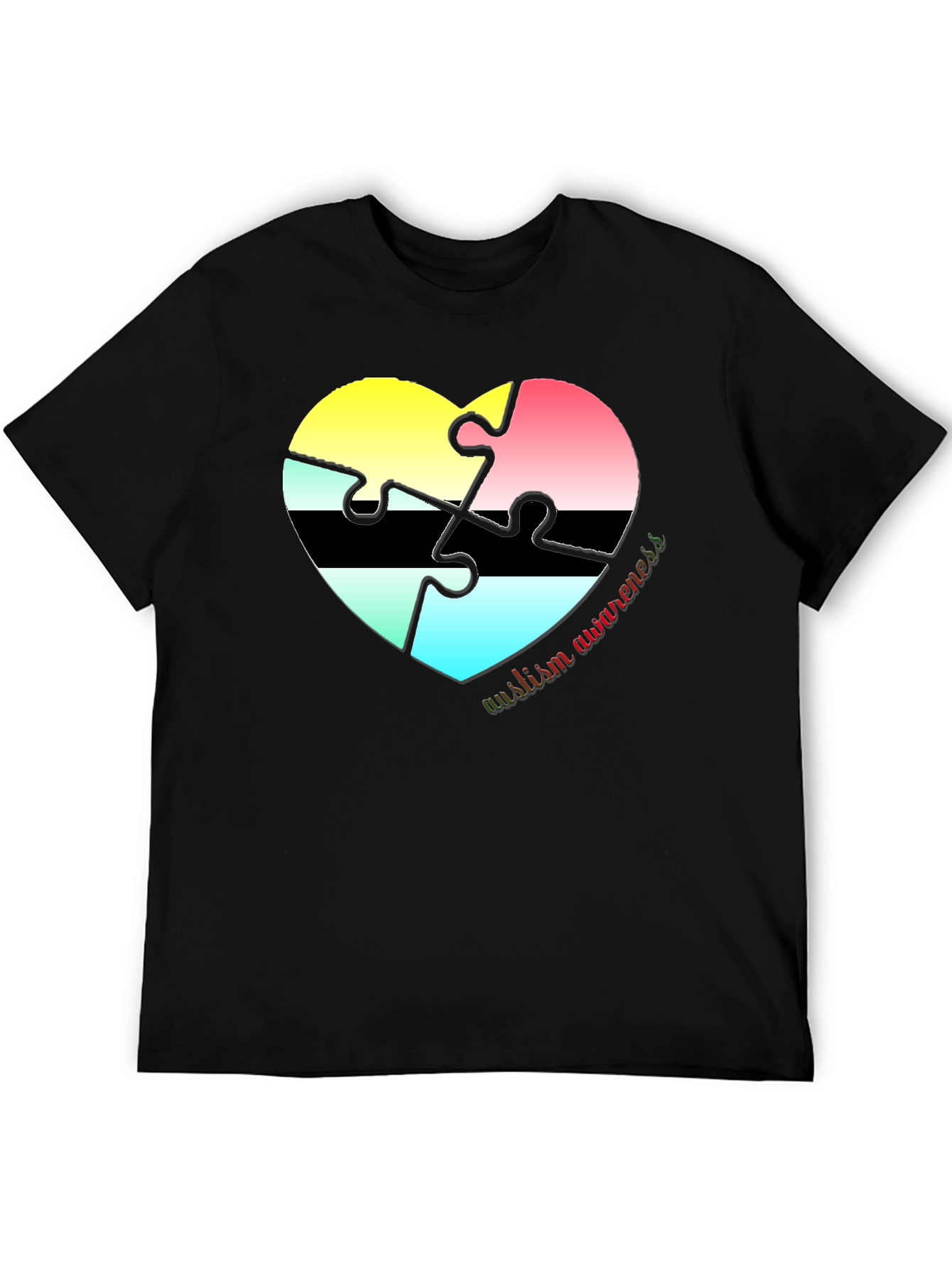Autism Awareness Heart Puzzle T-Shirt