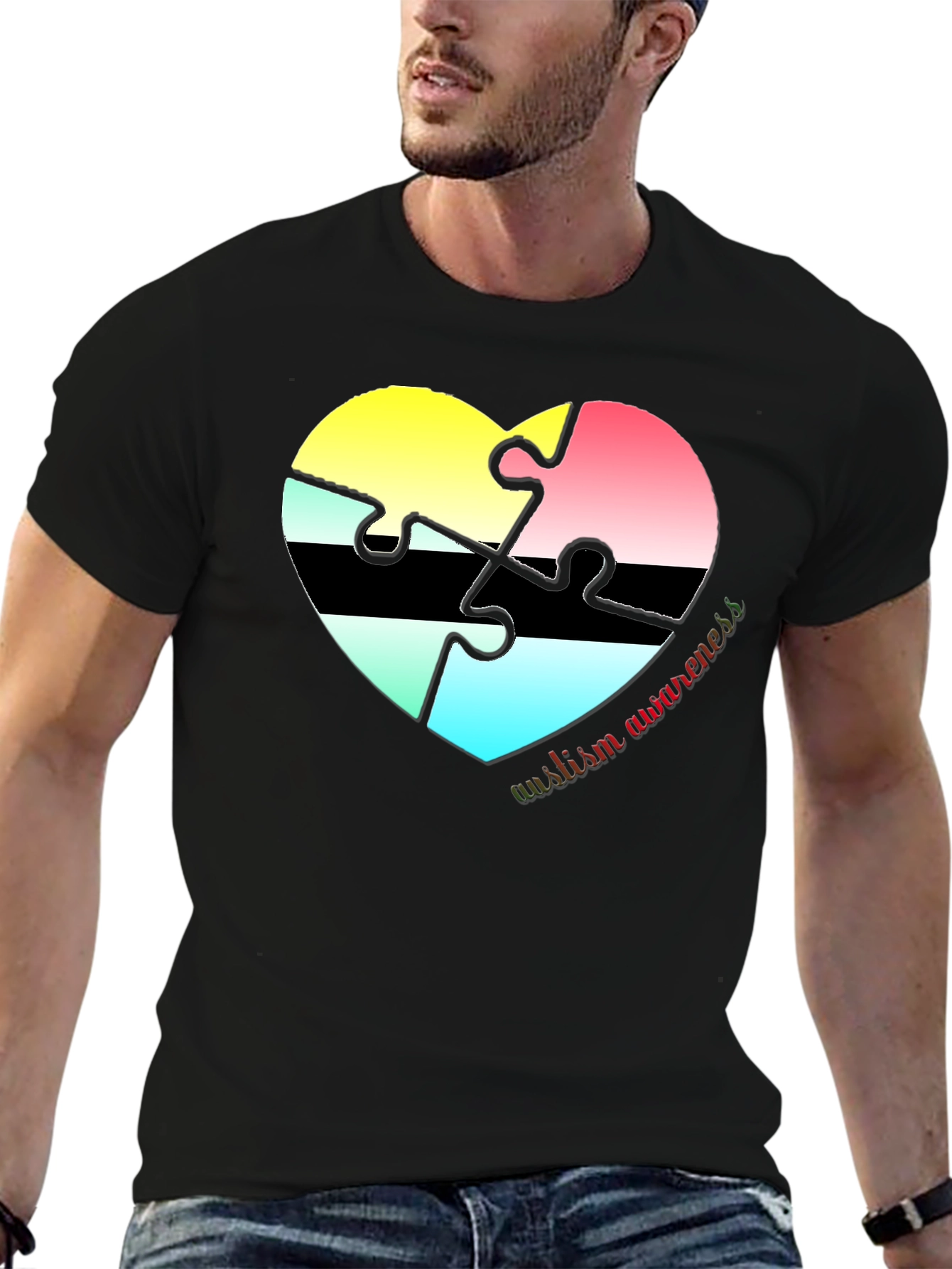Autism Awareness Heart Puzzle T-Shirt
