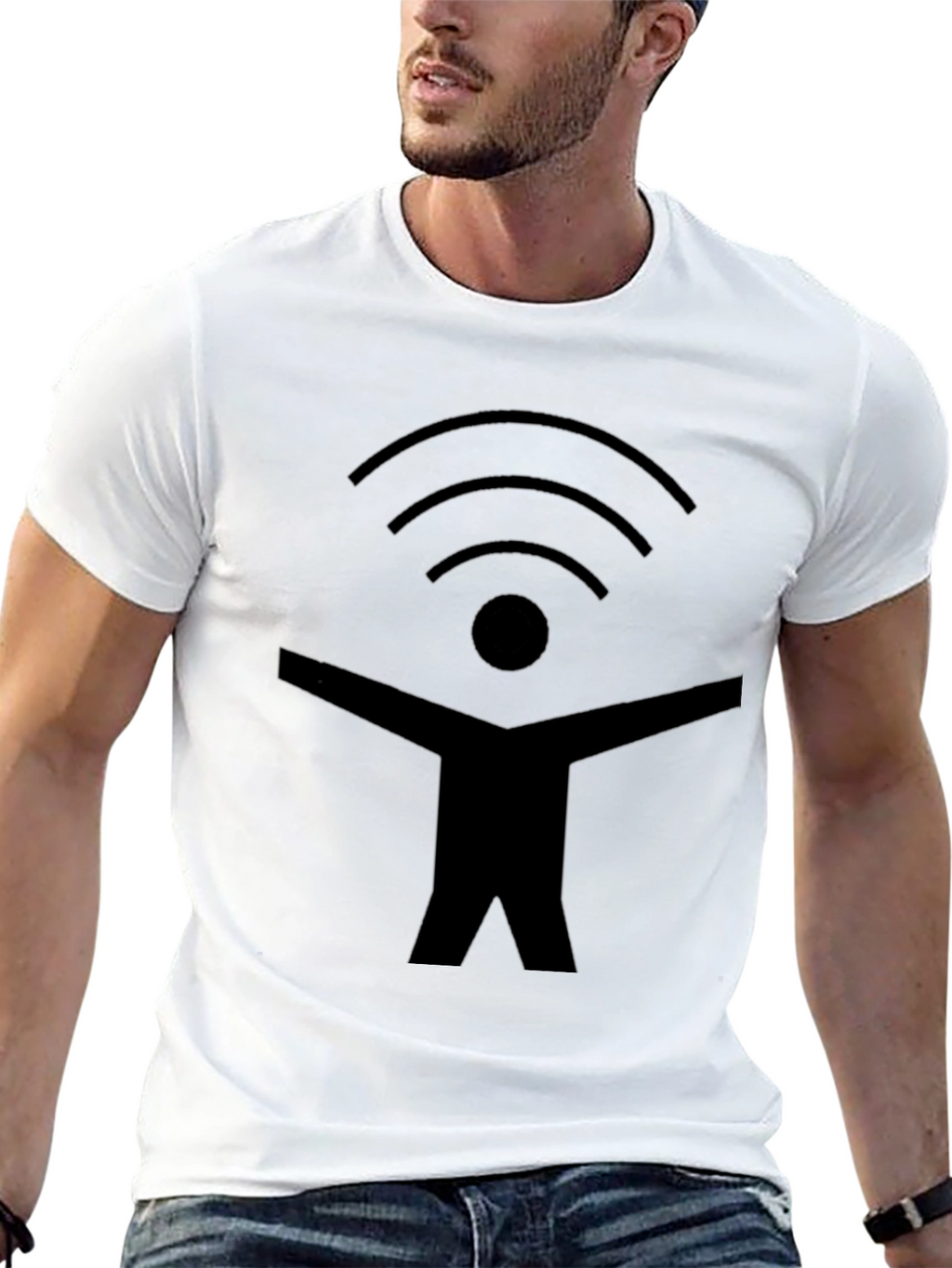 Connected Human T-Shirt - Black Graphic Tee