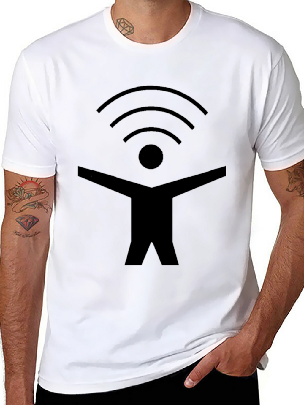 Connected Human T-Shirt - Black Graphic Tee