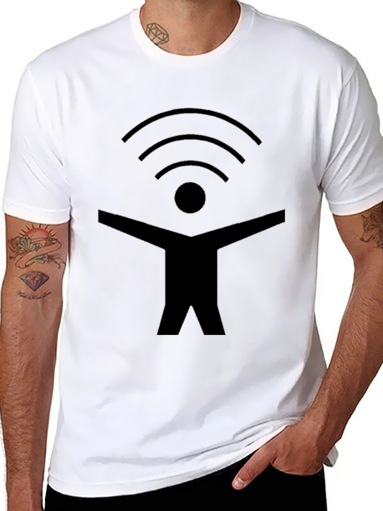 Connected Human T-Shirt - Black Graphic Tee